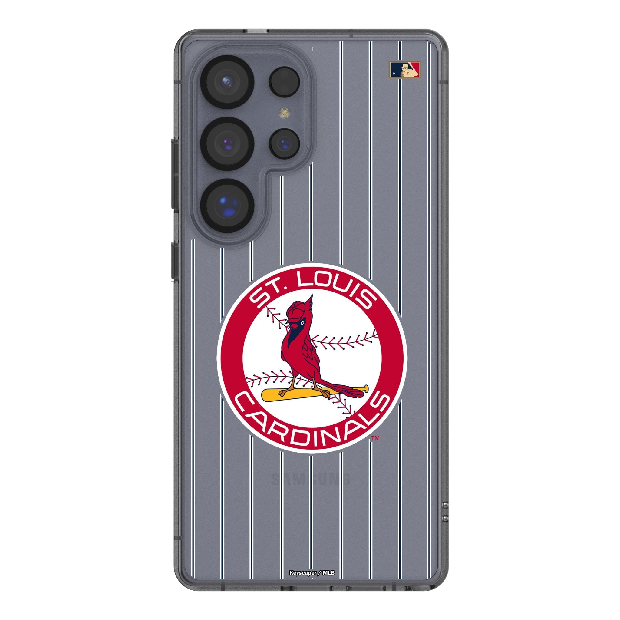 St Louis Cardinals 1966-1997 - Cooperstown Collection Pinstripe Clear Phone Case for Samsung Galaxy