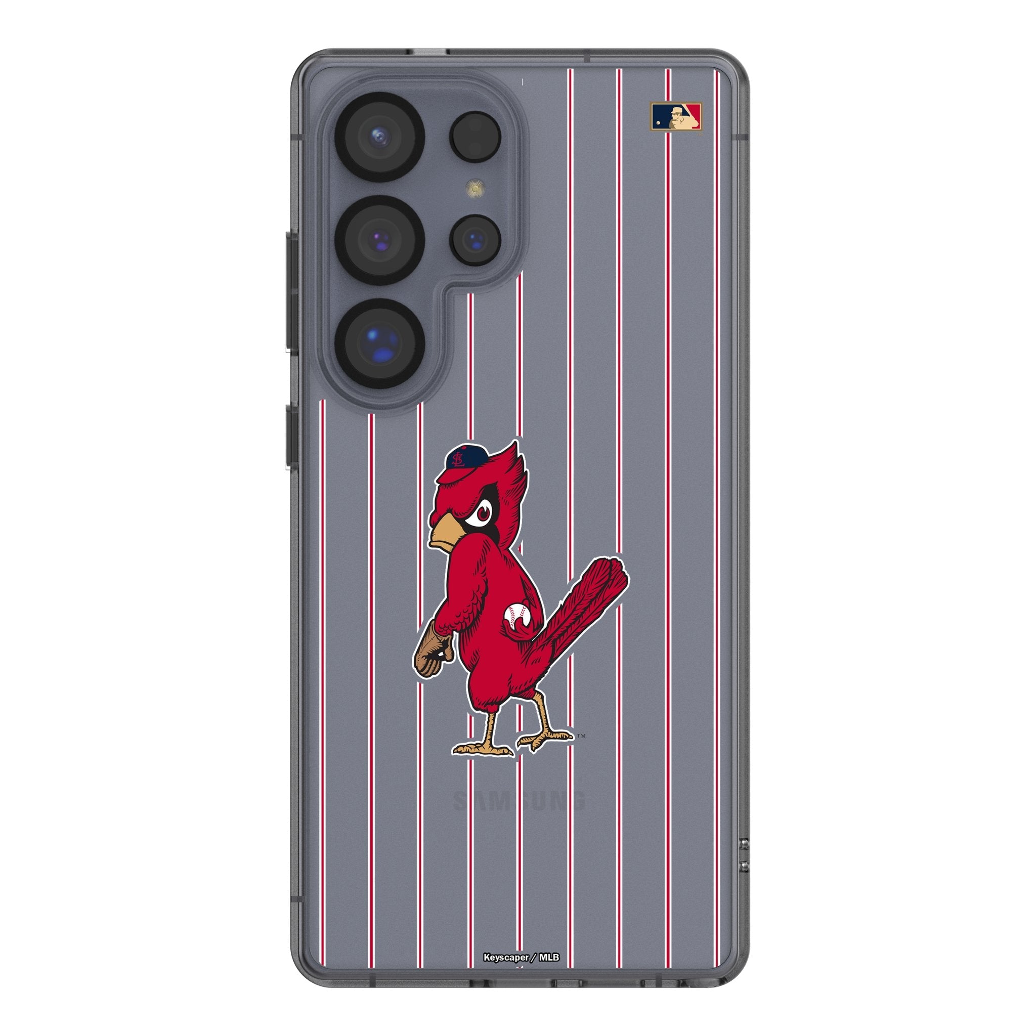 St Louis Cardinals 1950s - Cooperstown Collection Pinstripe Clear Phone Case for Samsung Galaxy