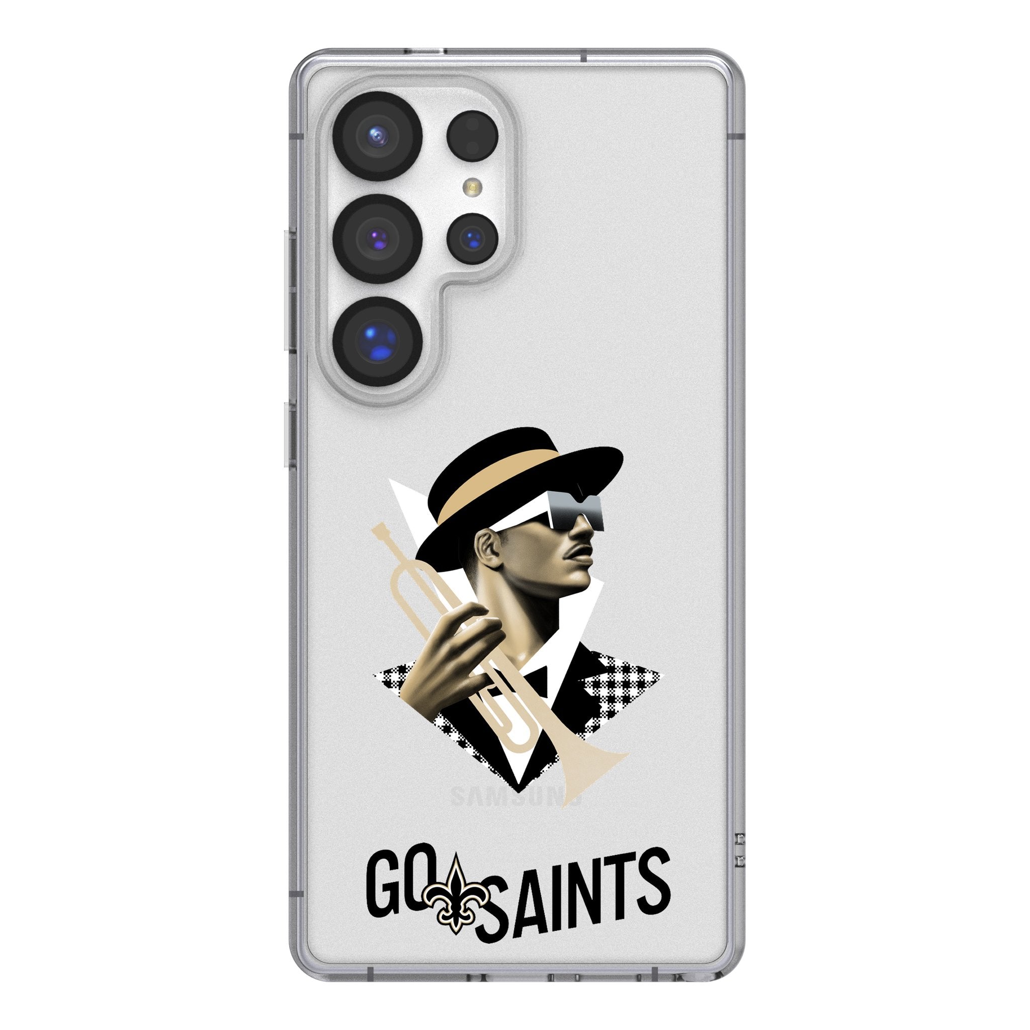 New Orleans Saints 2024 Edition Clear Phone Case for Samsung Galaxy 1