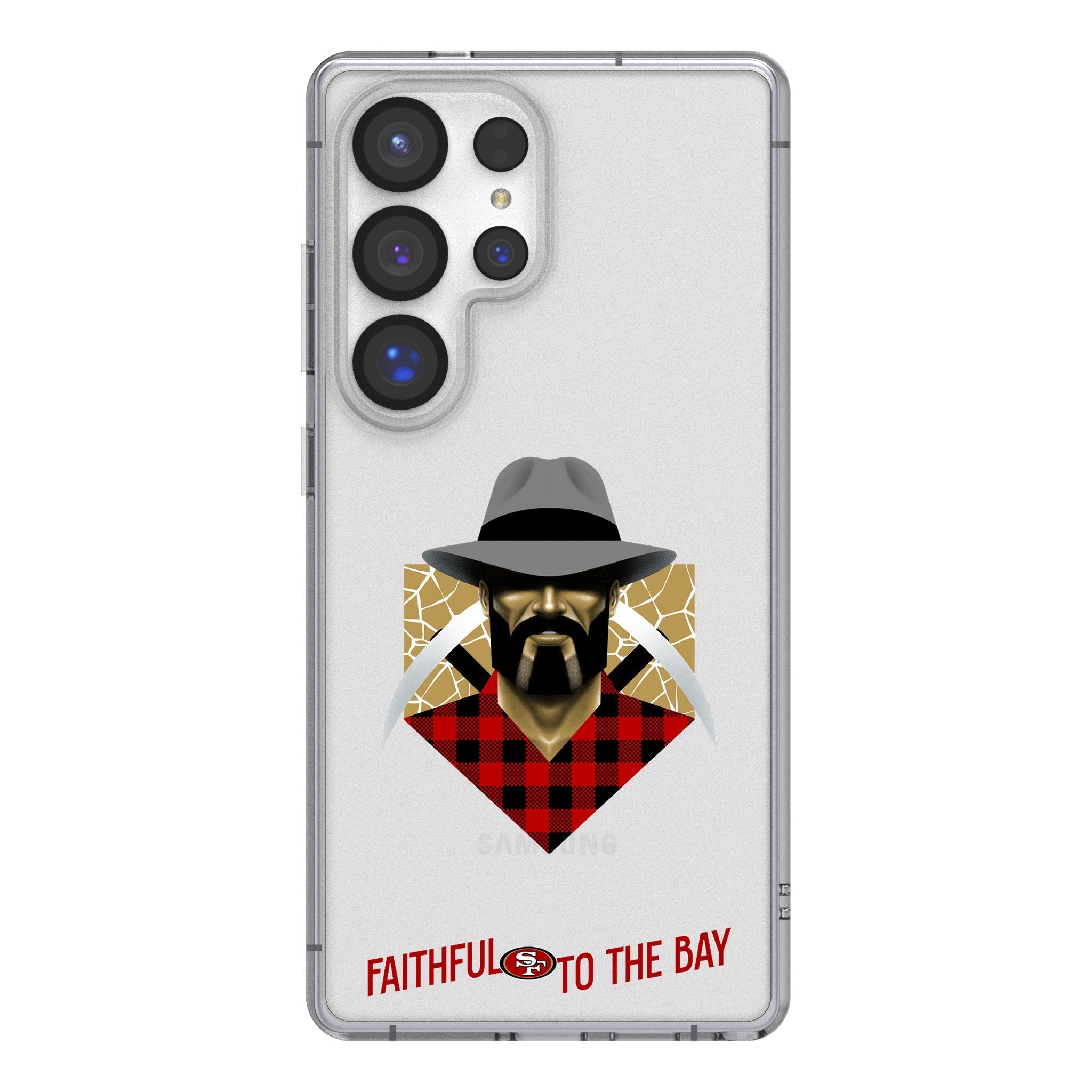 San Francisco 49ers 2024 Edition Clear Phone Case for Samsung Galaxy