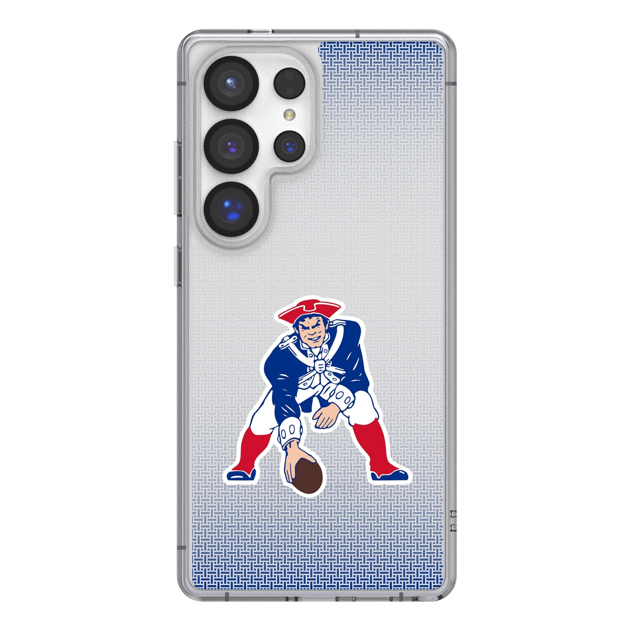 New England Patriots Historic Collection Linen Clear Phone Case for Samsung Galaxy 1