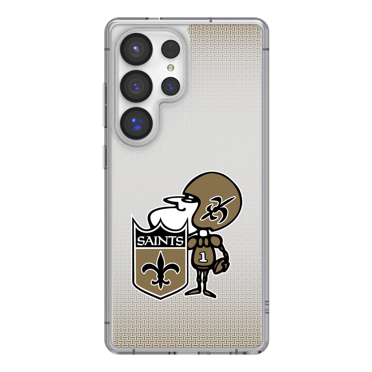 New Orleans Saints Historic Collection Linen Clear Phone Case for Samsung Galaxy 1