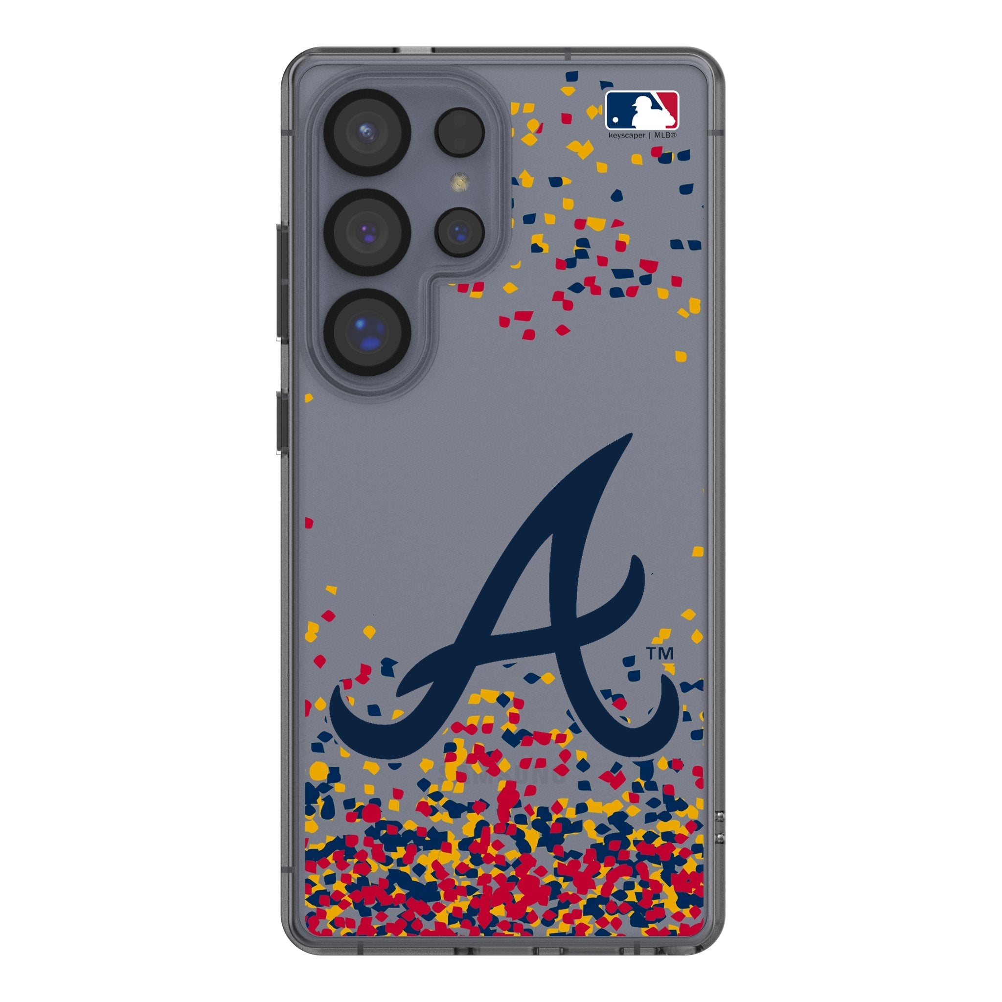 Atlanta Braves Confetti Clear Phone Case for Samsung Galaxy 1