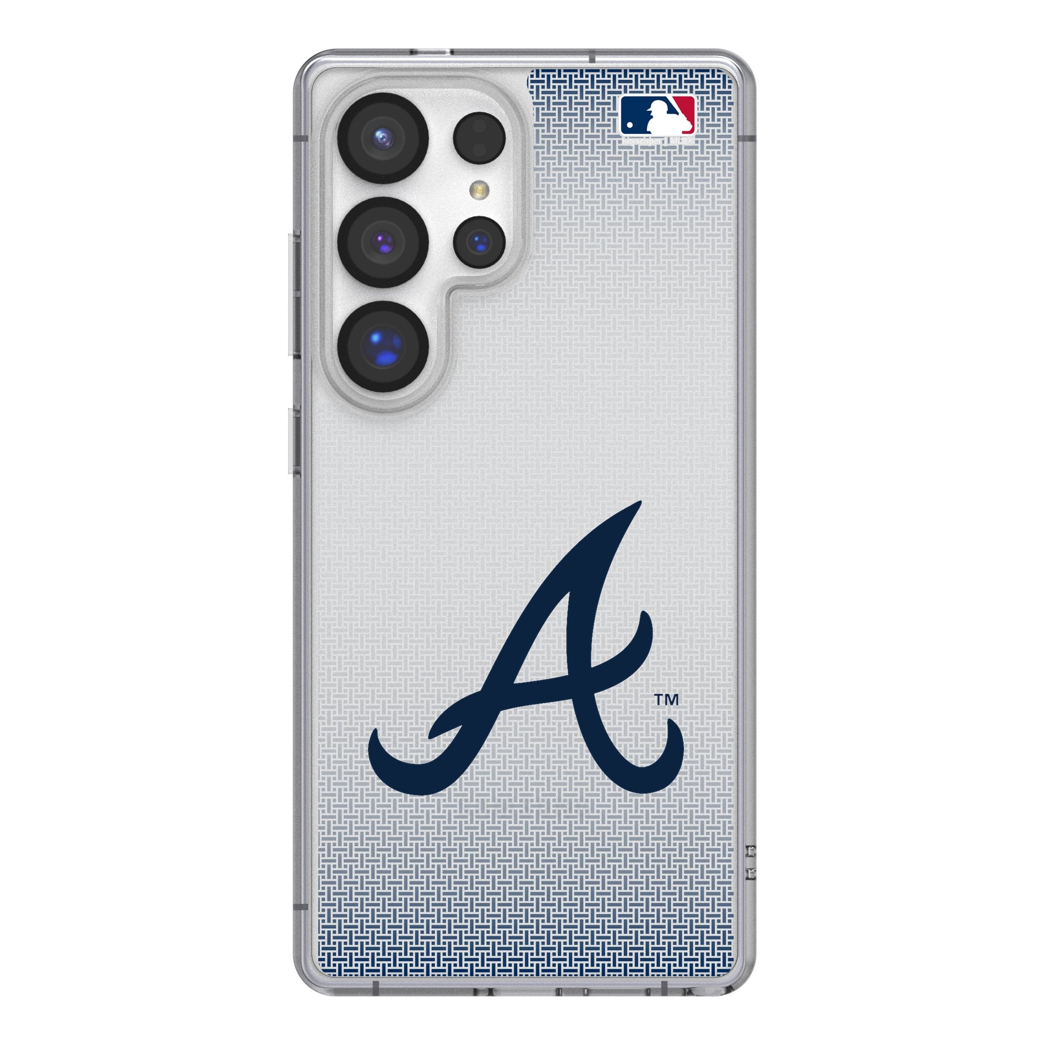 Atlanta Braves Linen Clear Phone Case for Samsung Galaxy 1