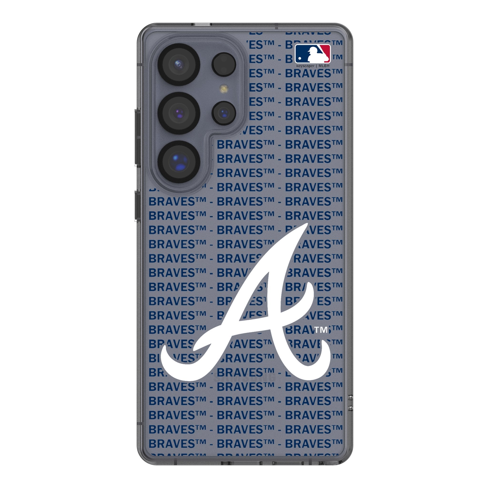 Atlanta Braves Text Backdrop Clear Phone Case for Samsung Galaxy