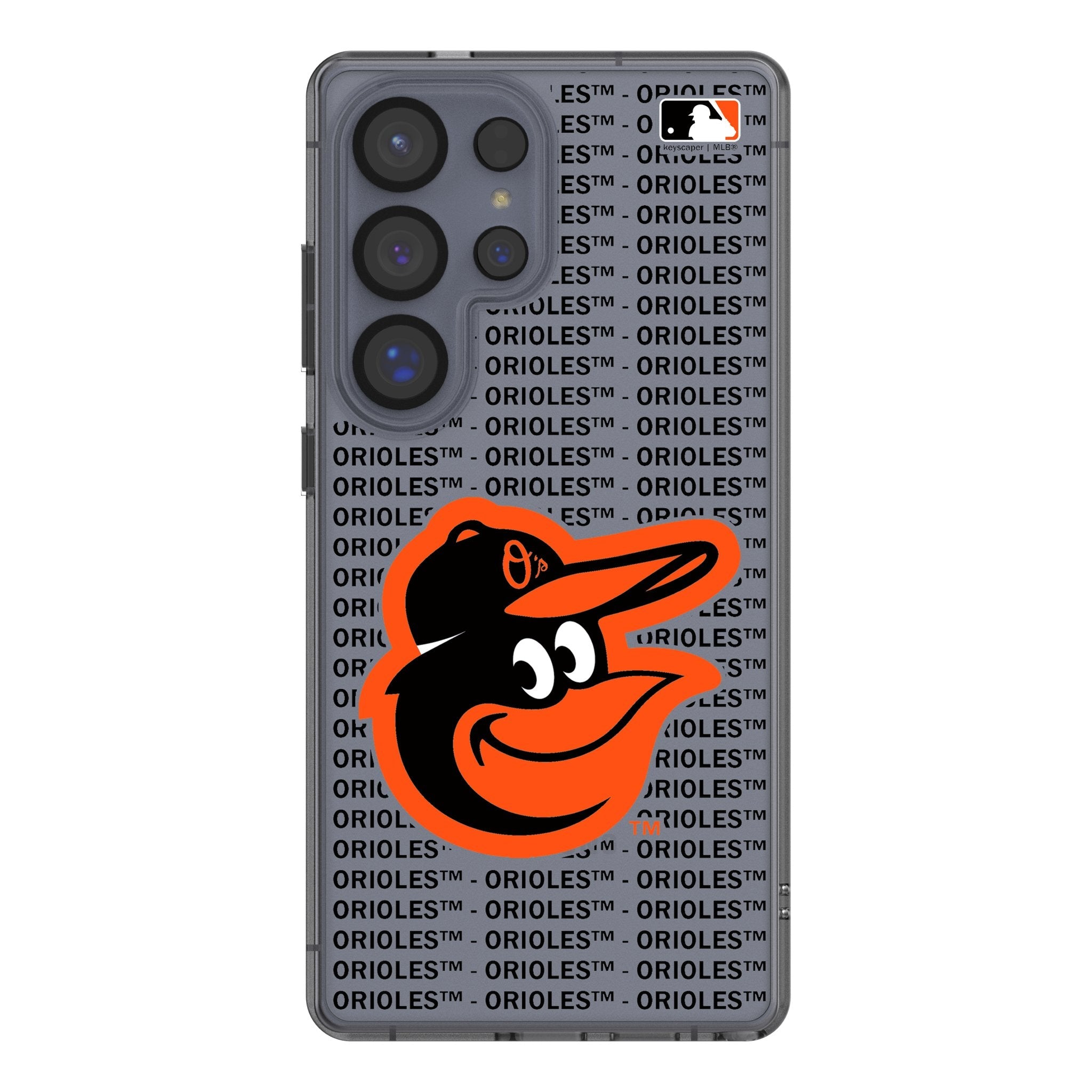 Baltimore Orioles Text Backdrop Clear Phone Case for Samsung Galaxy