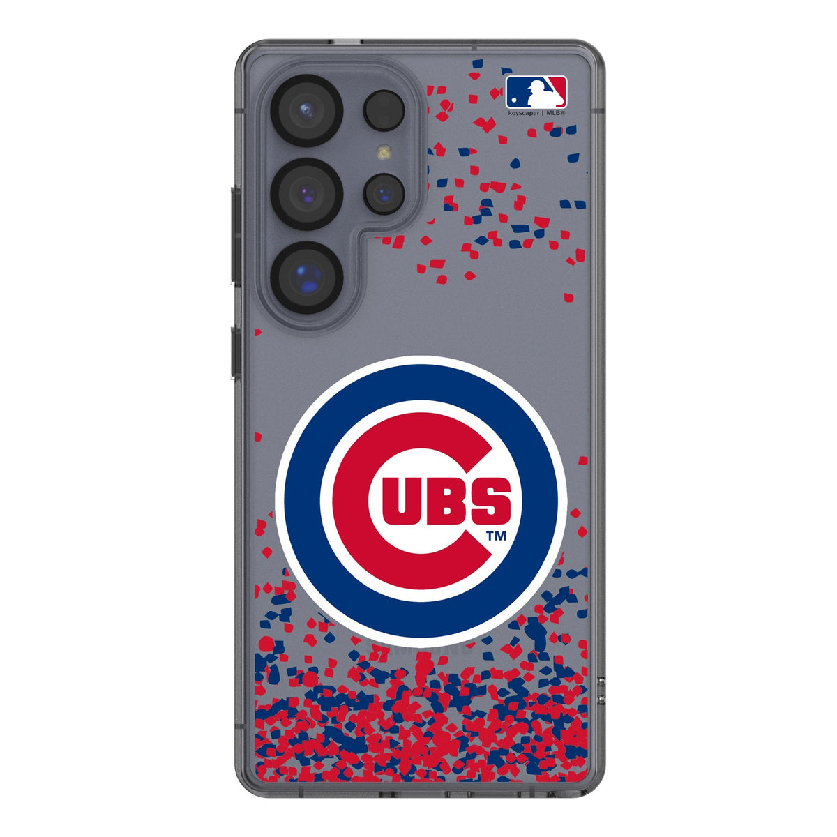 Chicago Cubs Confetti Clear Phone Case for Samsung Galaxy 1