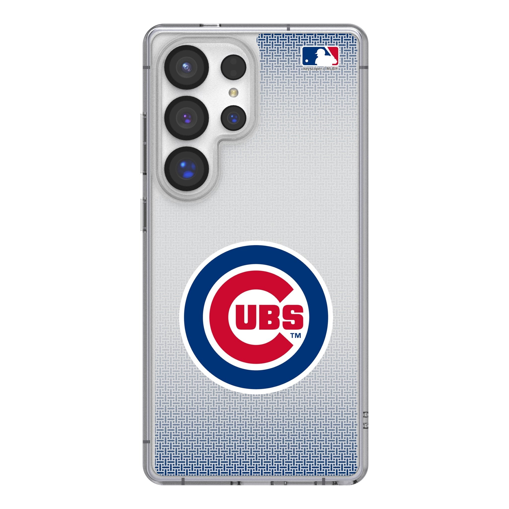 Chicago Cubs Linen Clear Phone Case for Samsung Galaxy 1