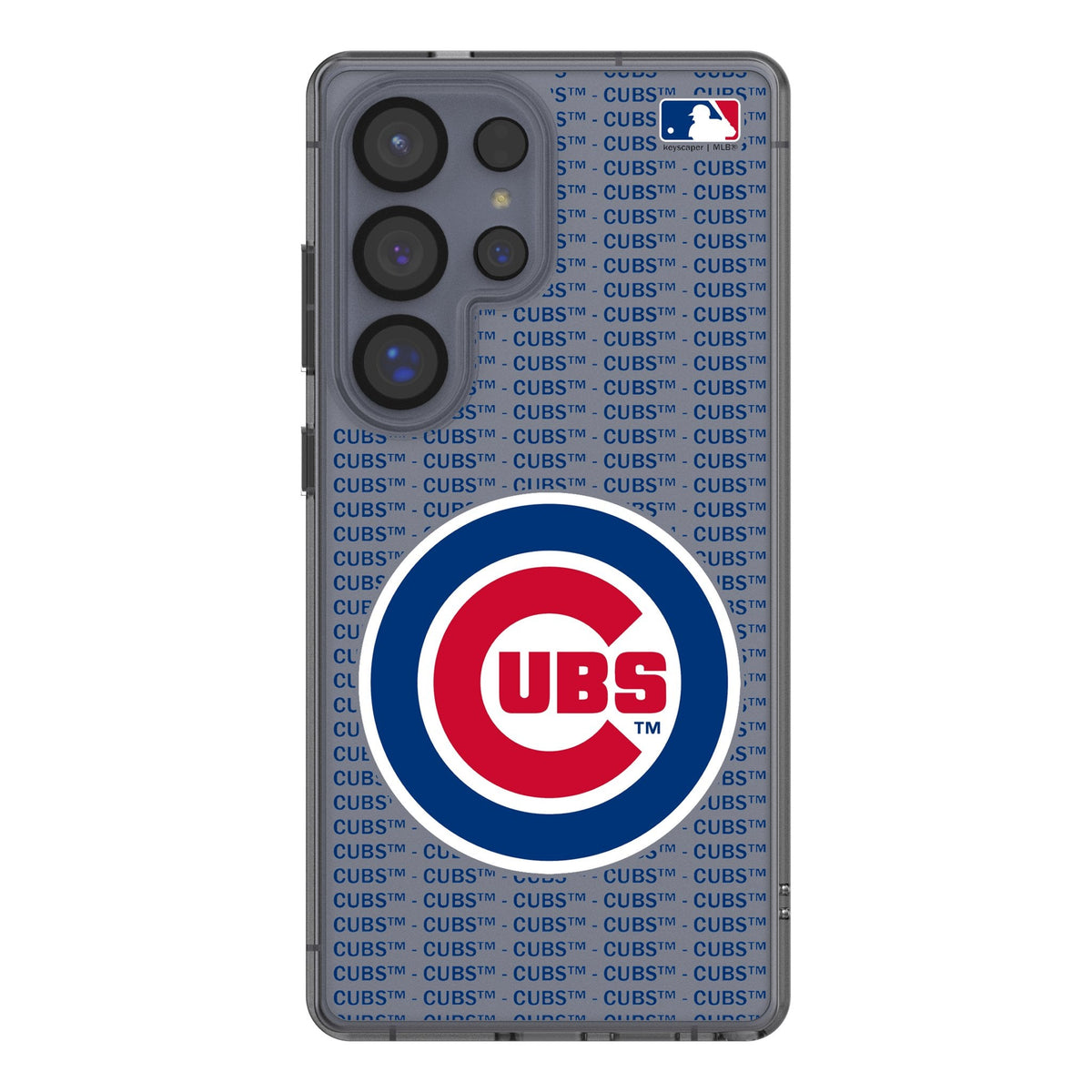 Chicago Cubs Text Backdrop Clear Phone Case for Samsung Galaxy 1