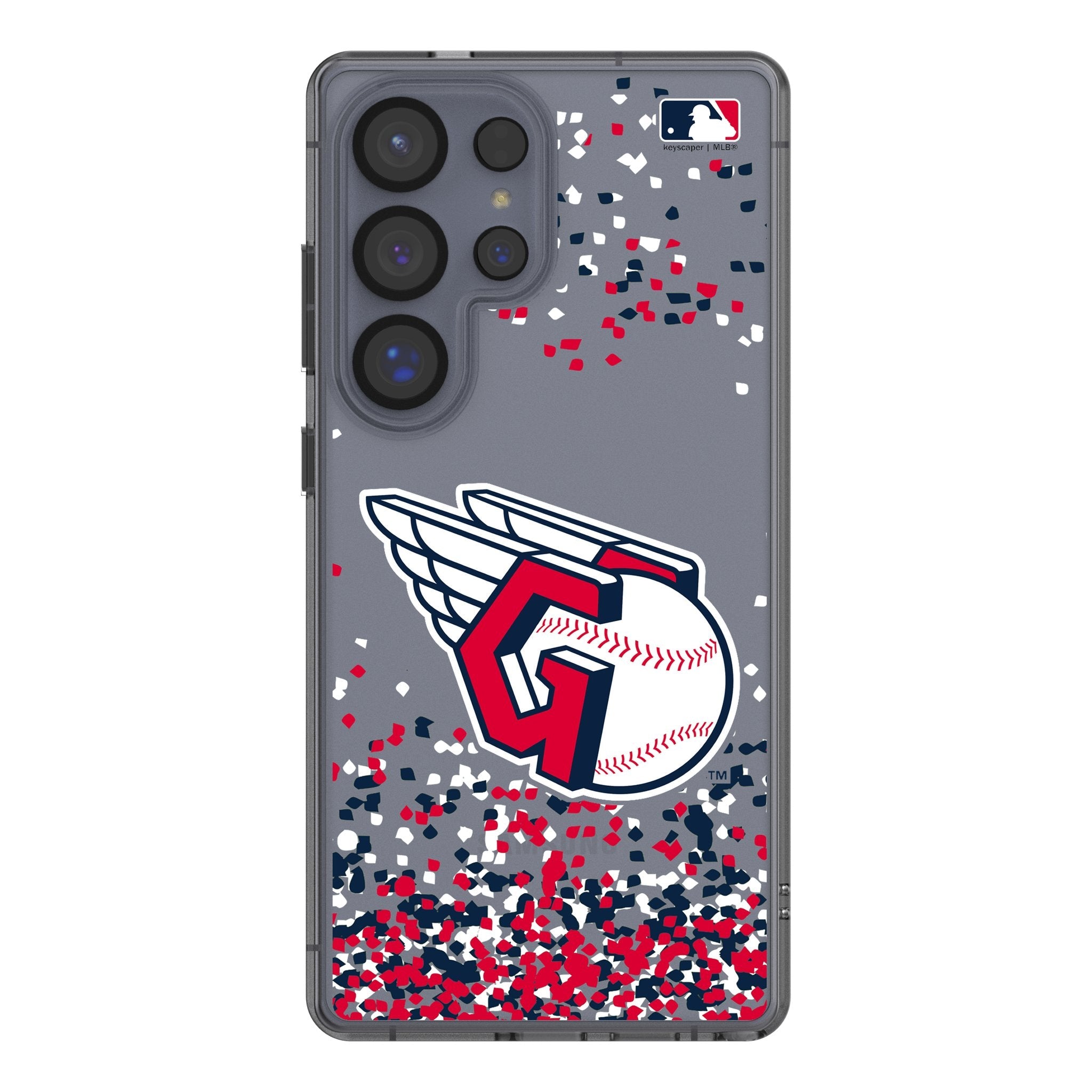 Cleveland Guardians Confetti Clear Phone Case for Samsung Galaxy 1