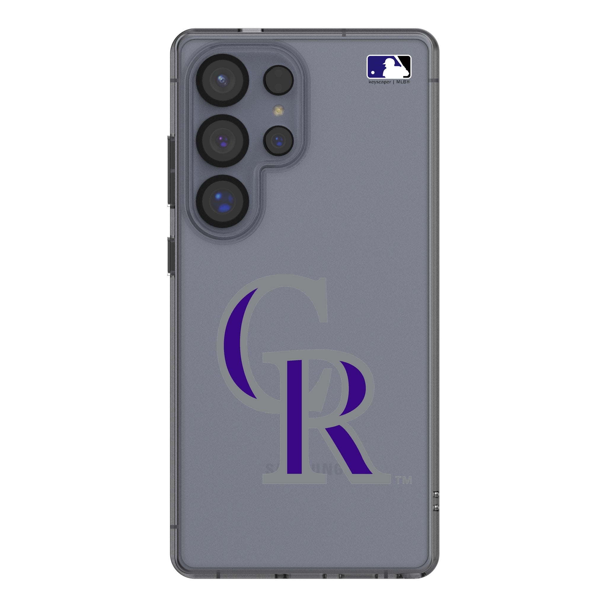 Colorado Rockies Text Backdrop Clear Phone Case for Samsung Galaxy