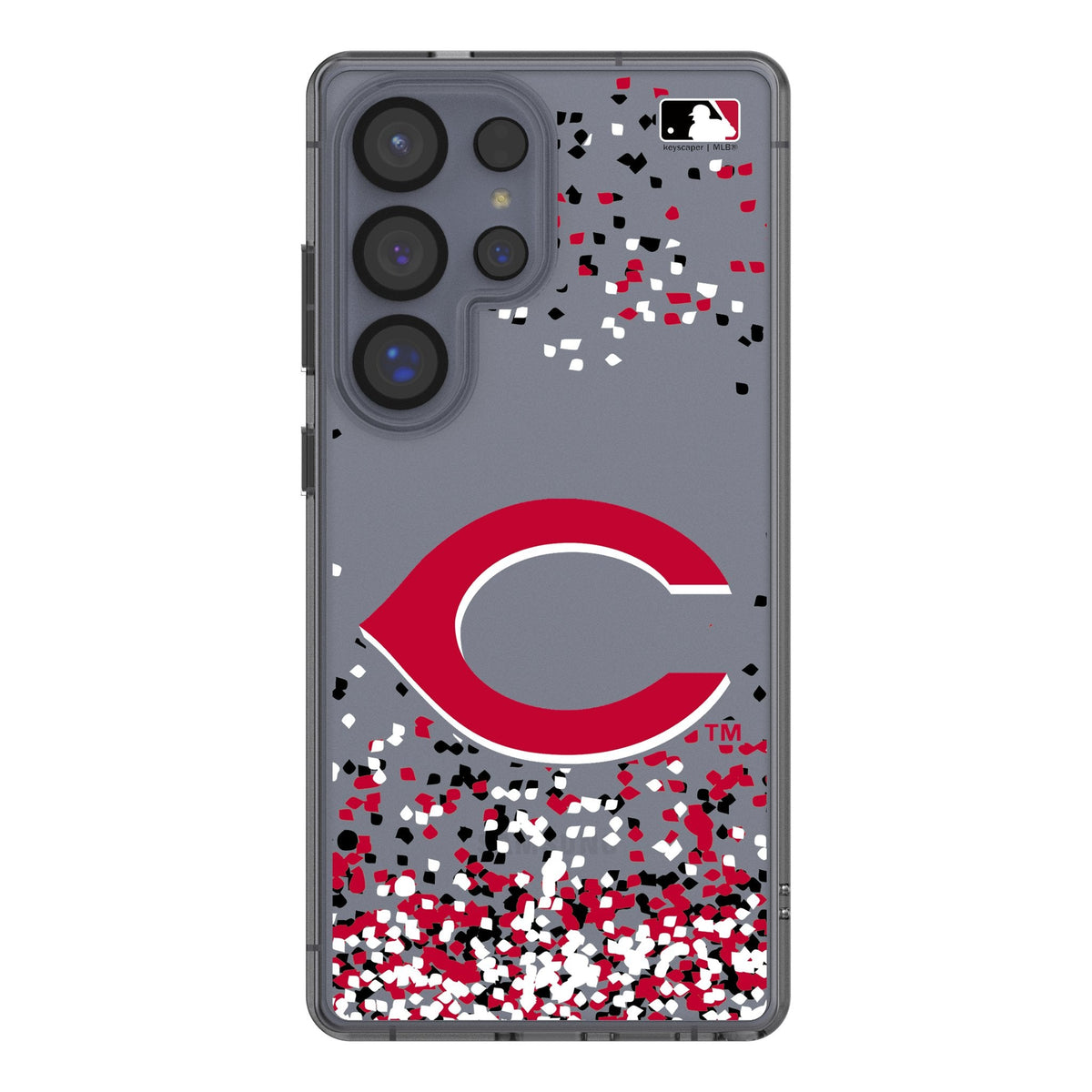 Cincinnati Reds Confetti Clear Phone Case for Samsung Galaxy 1