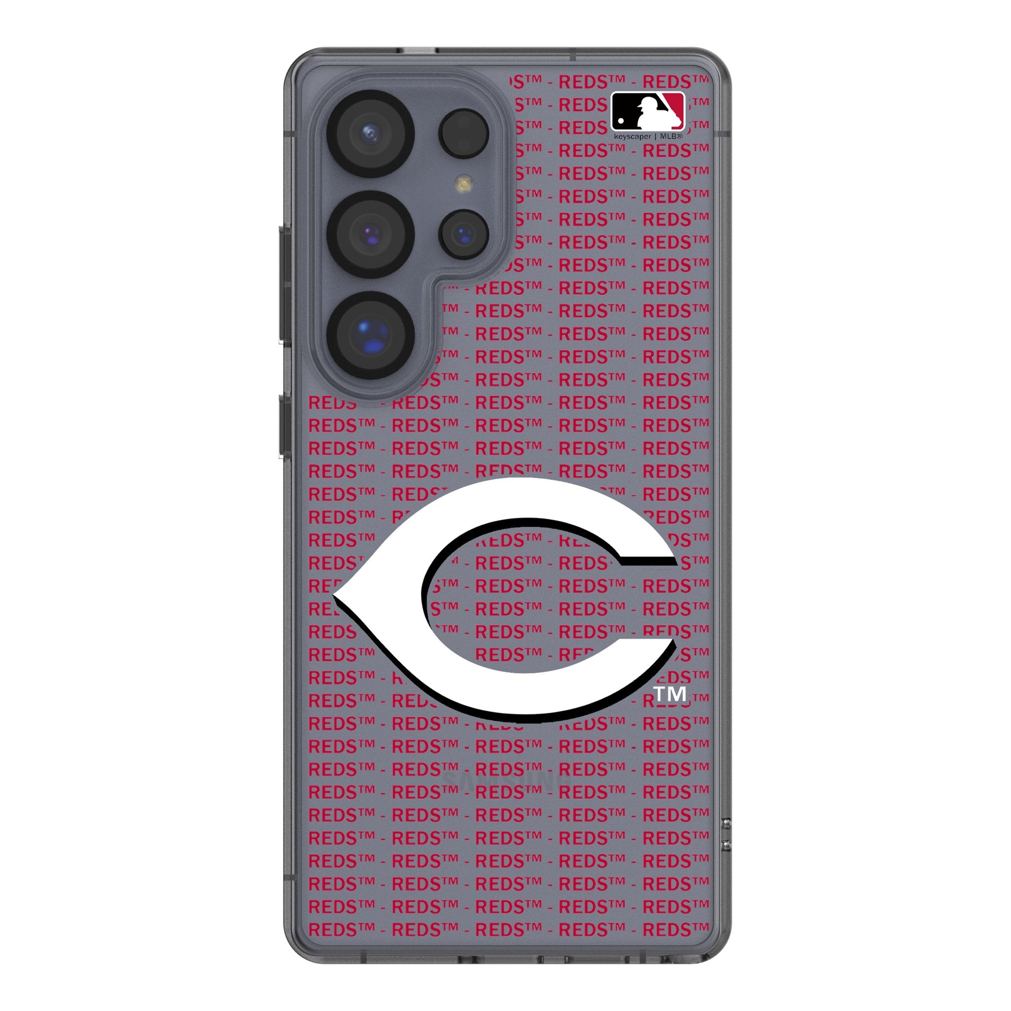 Cincinnati Reds Text Backdrop Clear Phone Case for Samsung Galaxy 1