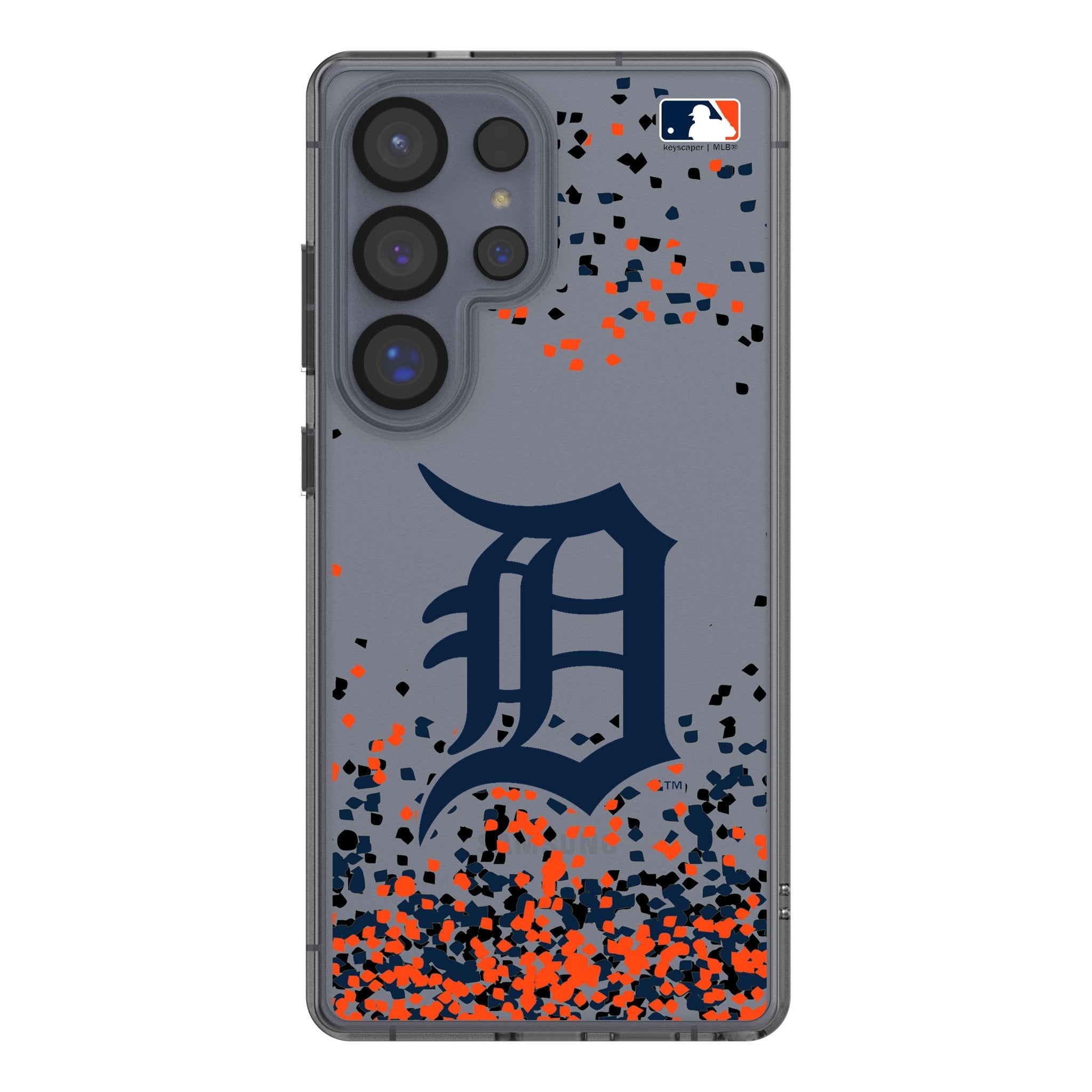 Detroit Tigers Confetti Clear Phone Case for Samsung Galaxy 1