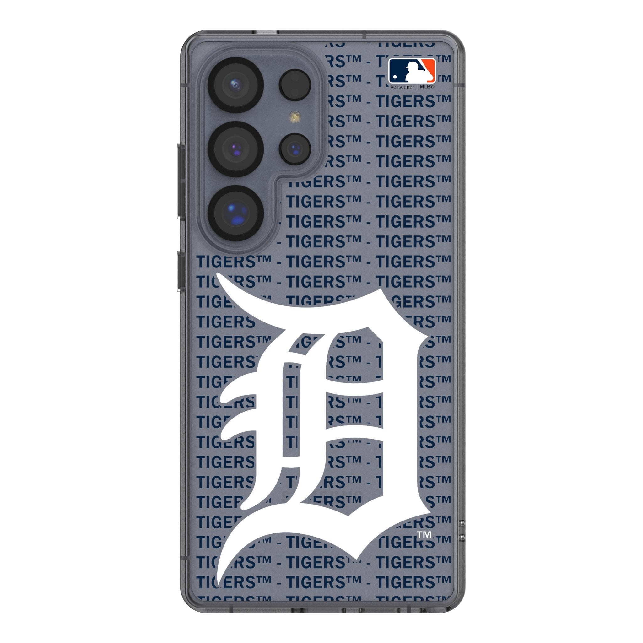 Detroit Tigers Text Backdrop Clear Phone Case for Samsung Galaxy 1