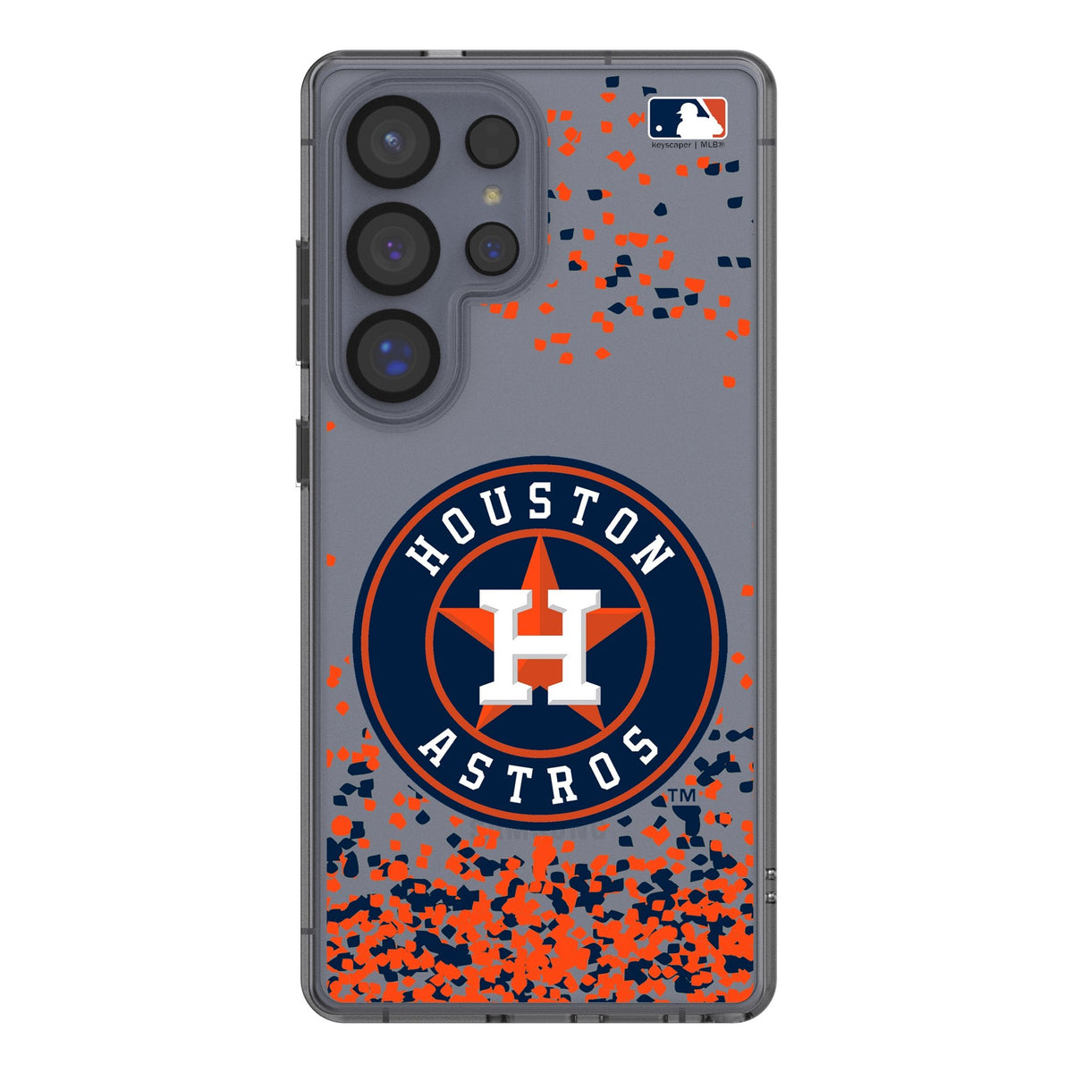 Houston Astros Confetti Clear Phone Case for Samsung Galaxy 1