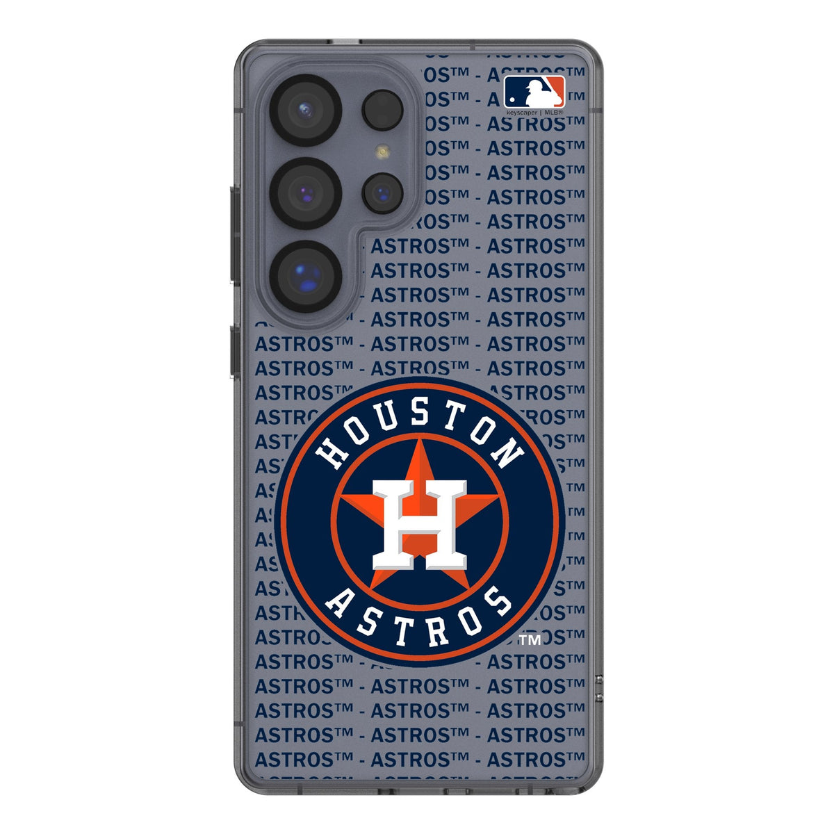 Houston Astros Text Backdrop Clear Phone Case for Samsung Galaxy 1