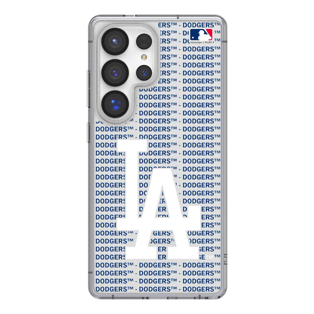 LA Dodgers Text Backdrop Clear Phone Case for Samsung Galaxy 1