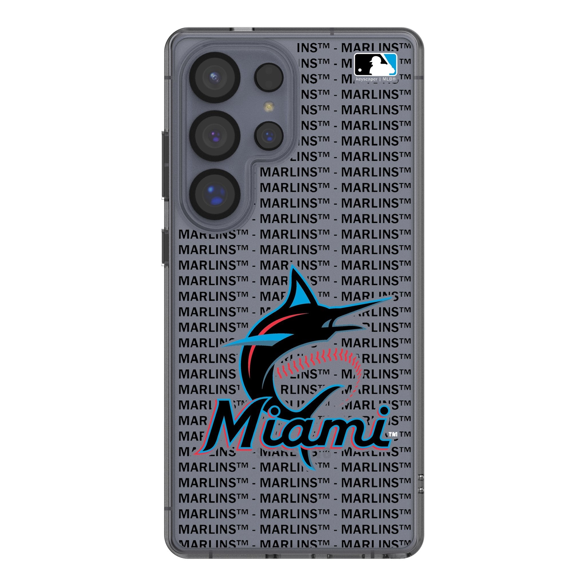 Miami Marlins Text Backdrop Clear Phone Case for Samsung Galaxy 1