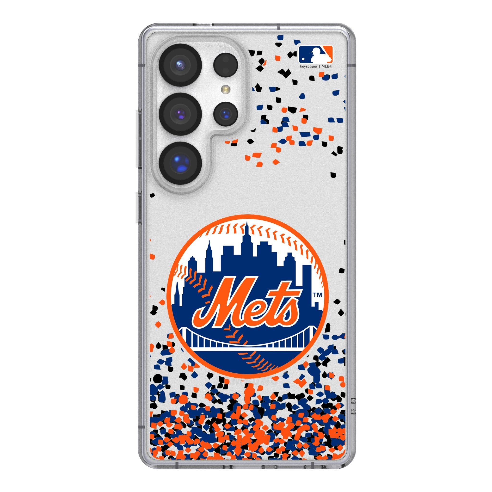 New York Mets Confetti Clear Phone Case for Samsung Galaxy 1