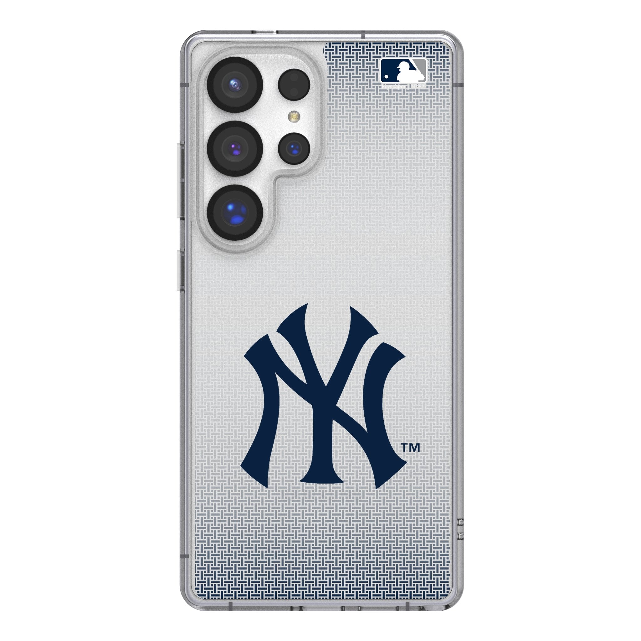 New York Yankees Linen Clear Phone Case for Samsung Galaxy 1