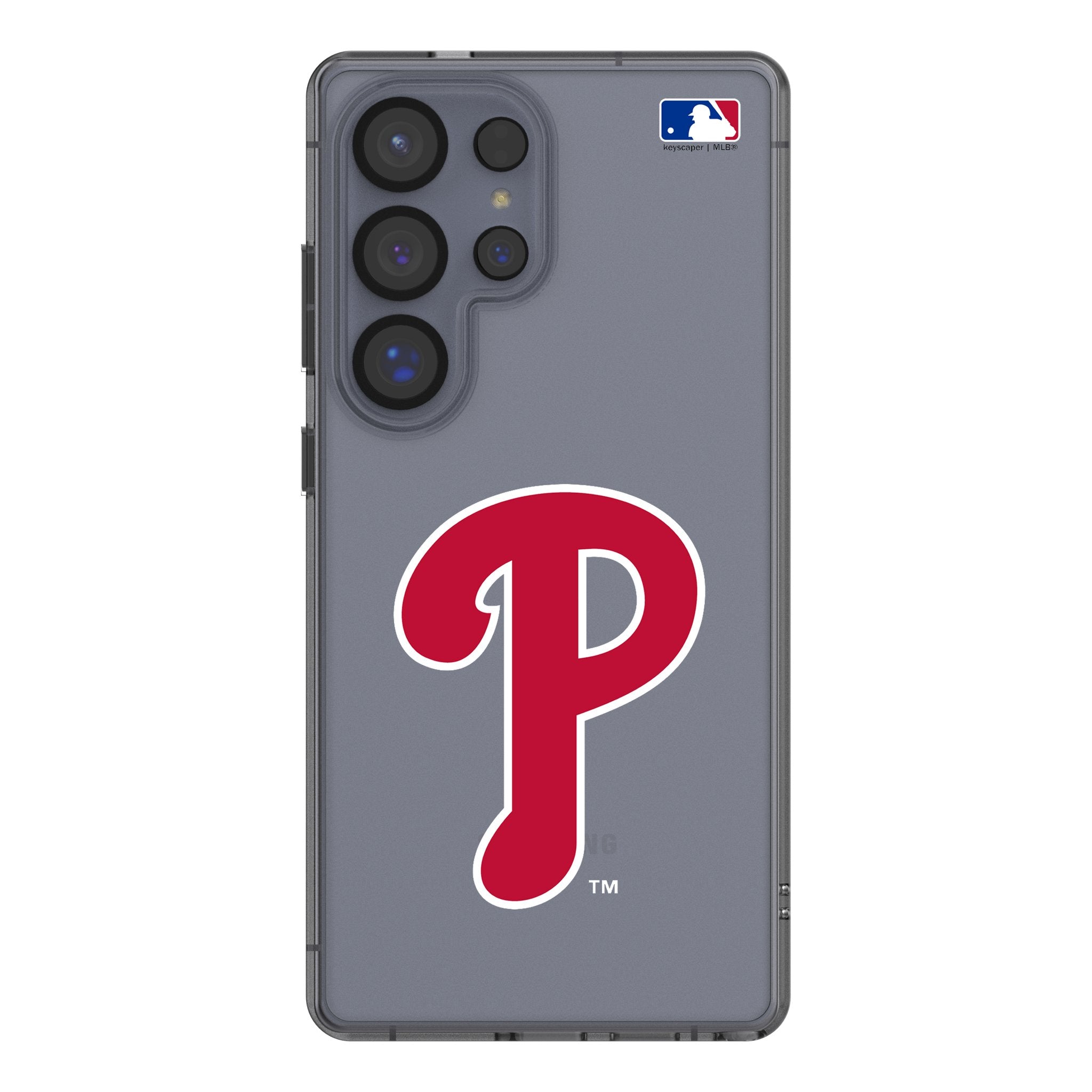 Philadelphia Phillies Text Backdrop Clear Phone Case for Samsung Galaxy