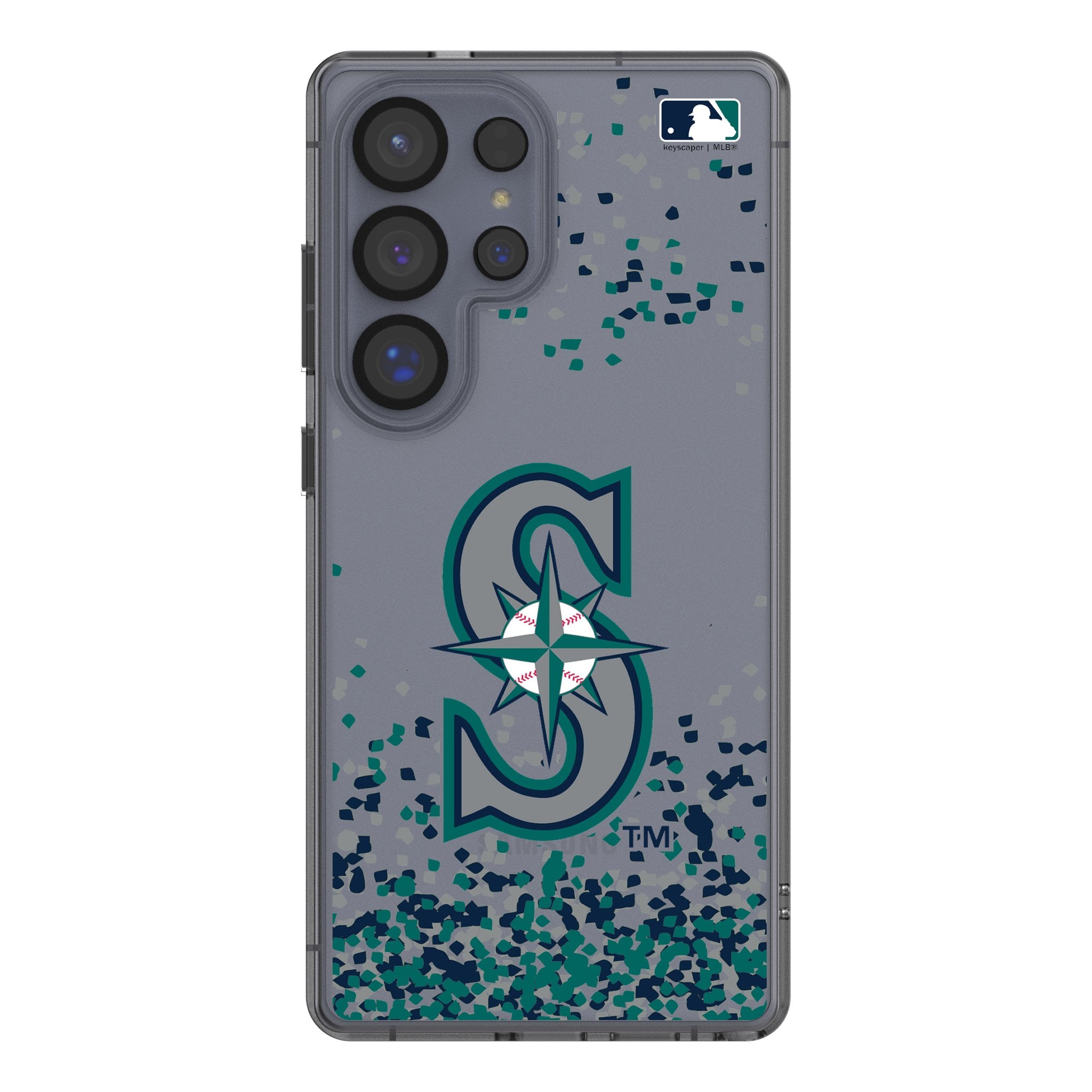 Seattle Mariners Confetti Clear Phone Case for Samsung Galaxy 1