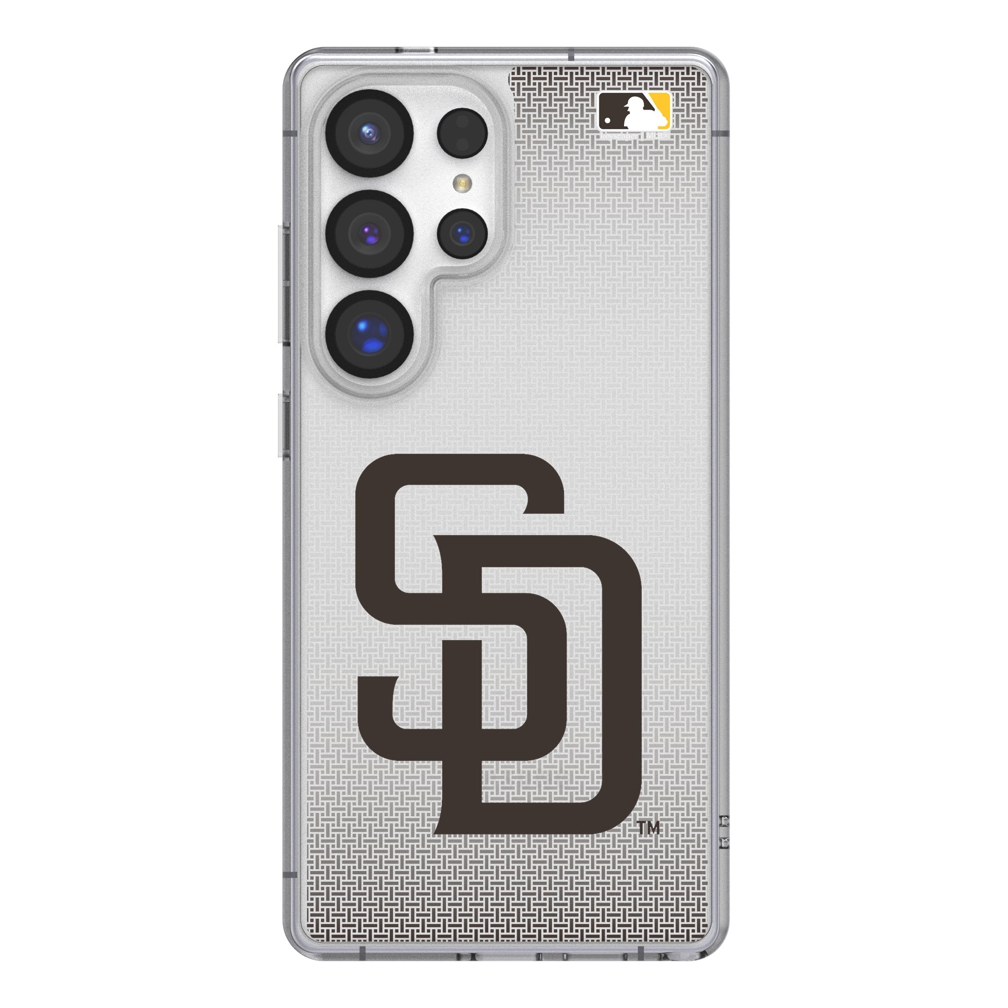 San Diego Padres Linen Clear Phone Case for Samsung Galaxy