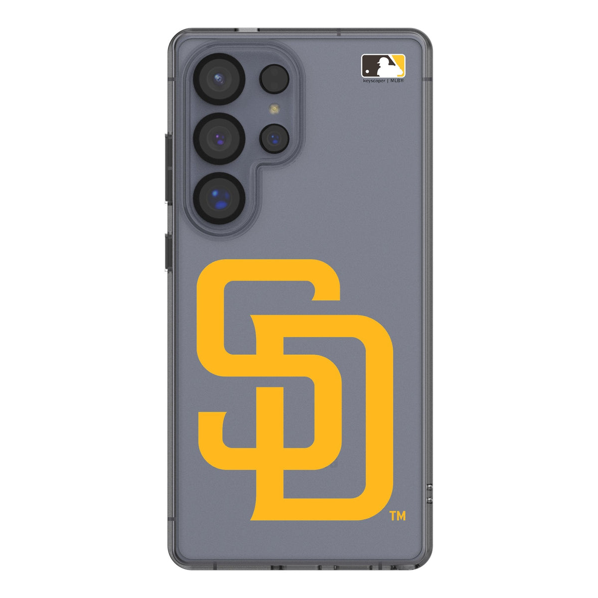 San Diego Padres Text Backdrop Clear Phone Case for Samsung Galaxy