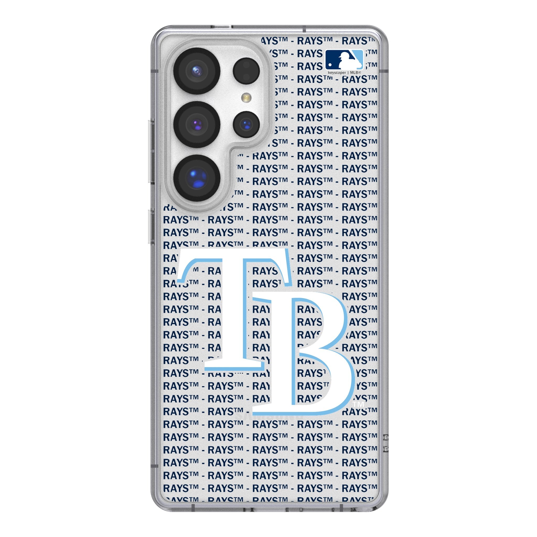 Tampa Bay Rays Text Backdrop Clear Phone Case for Samsung Galaxy 1