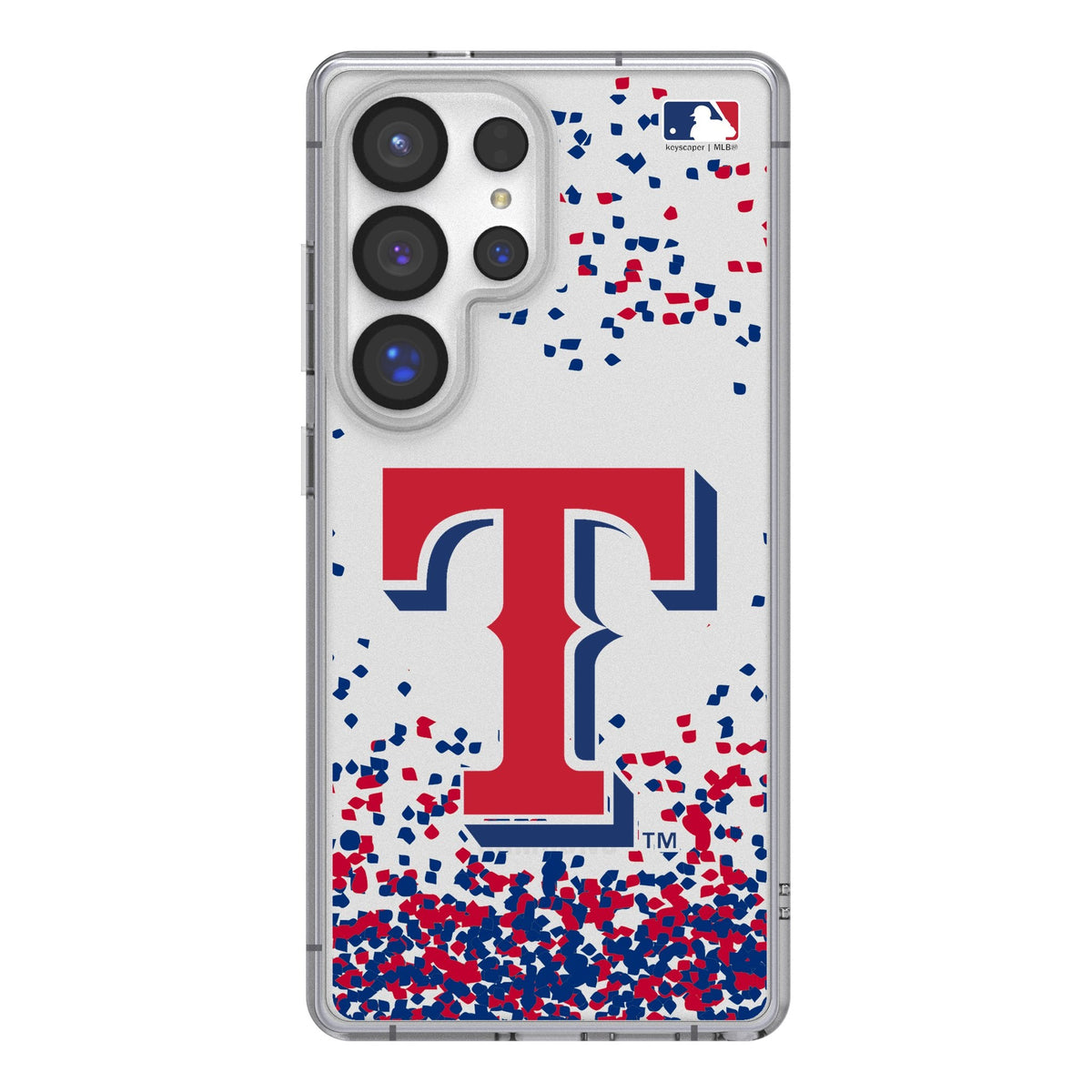 Texas Rangers Confetti Clear Phone Case for Samsung Galaxy