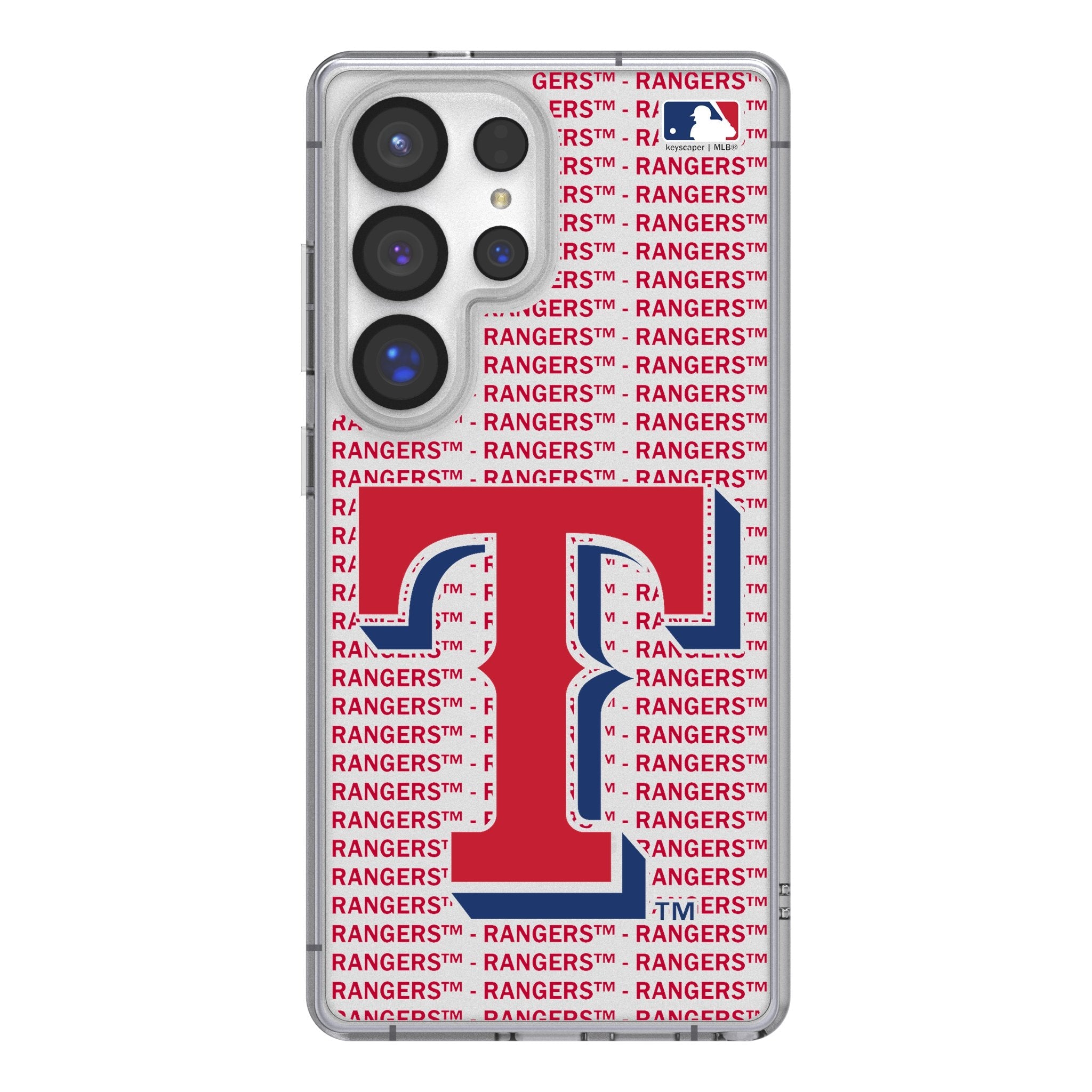 Texas Rangers Text Backdrop Clear Phone Case for Samsung Galaxy 1