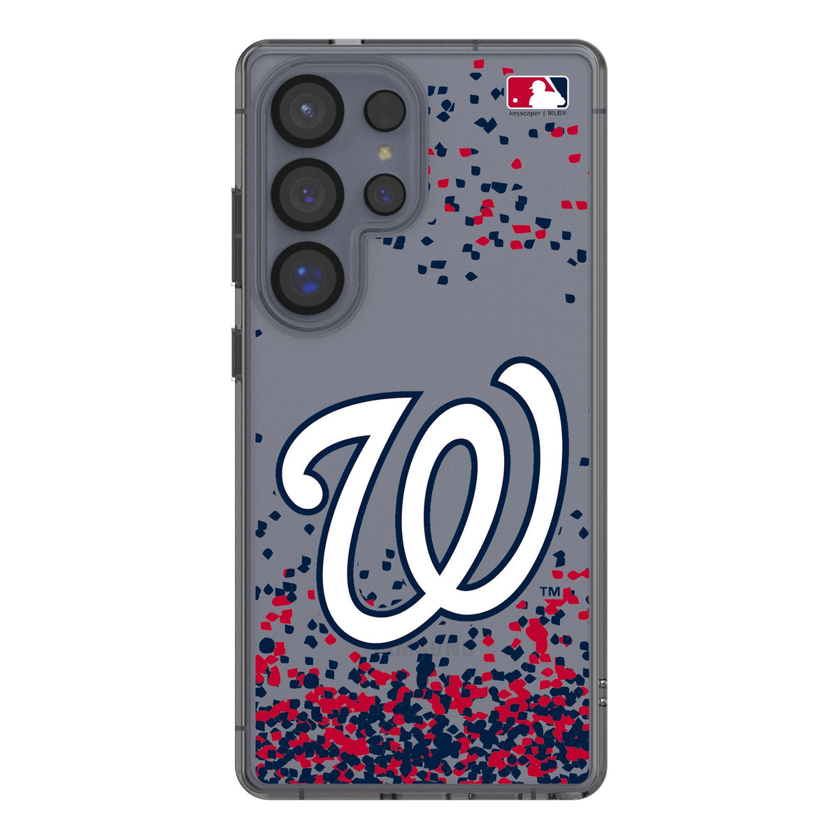 Washington Nationals Confetti Clear Phone Case for Samsung Galaxy 1