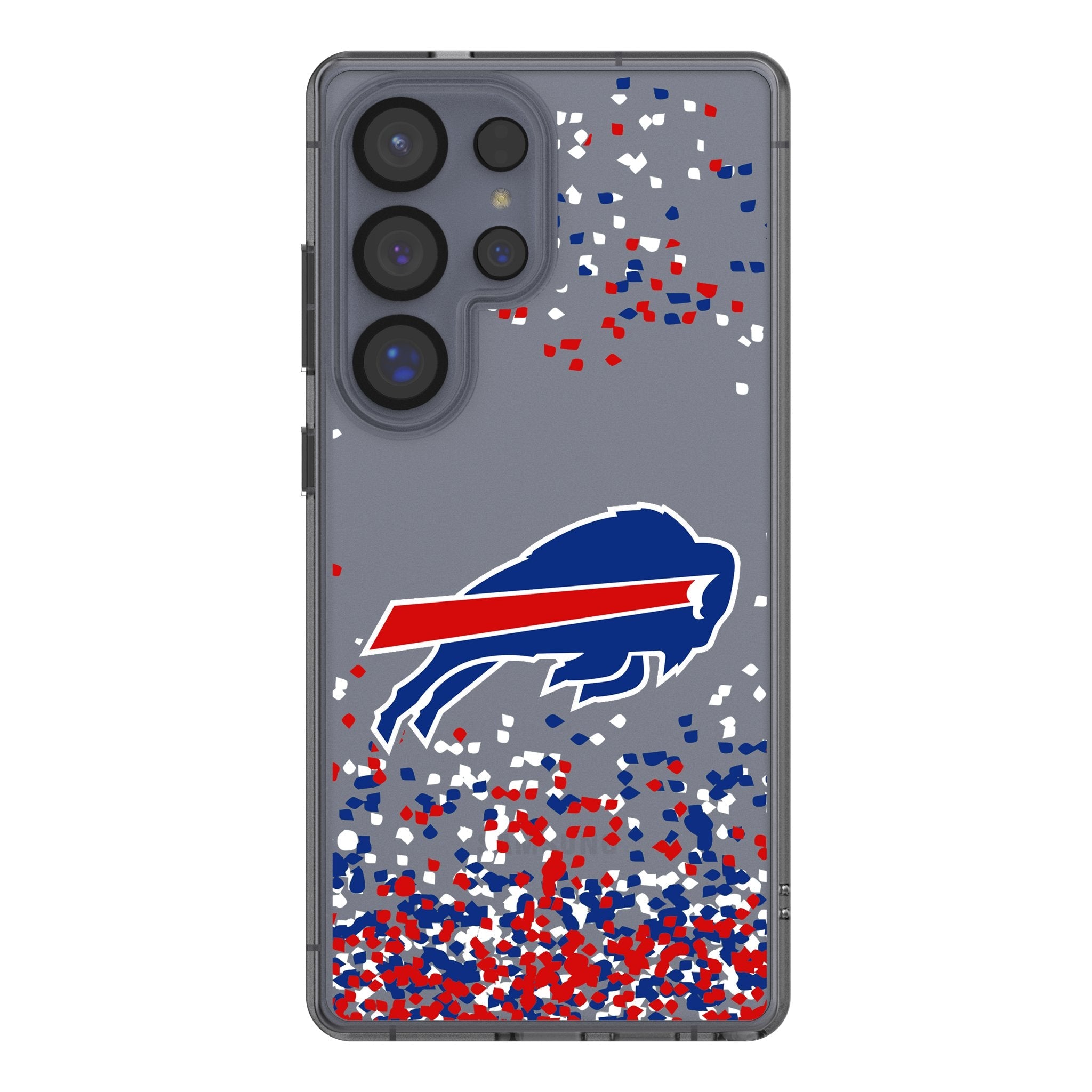 Buffalo Bills Confetti Clear Phone Case for Samsung Galaxy