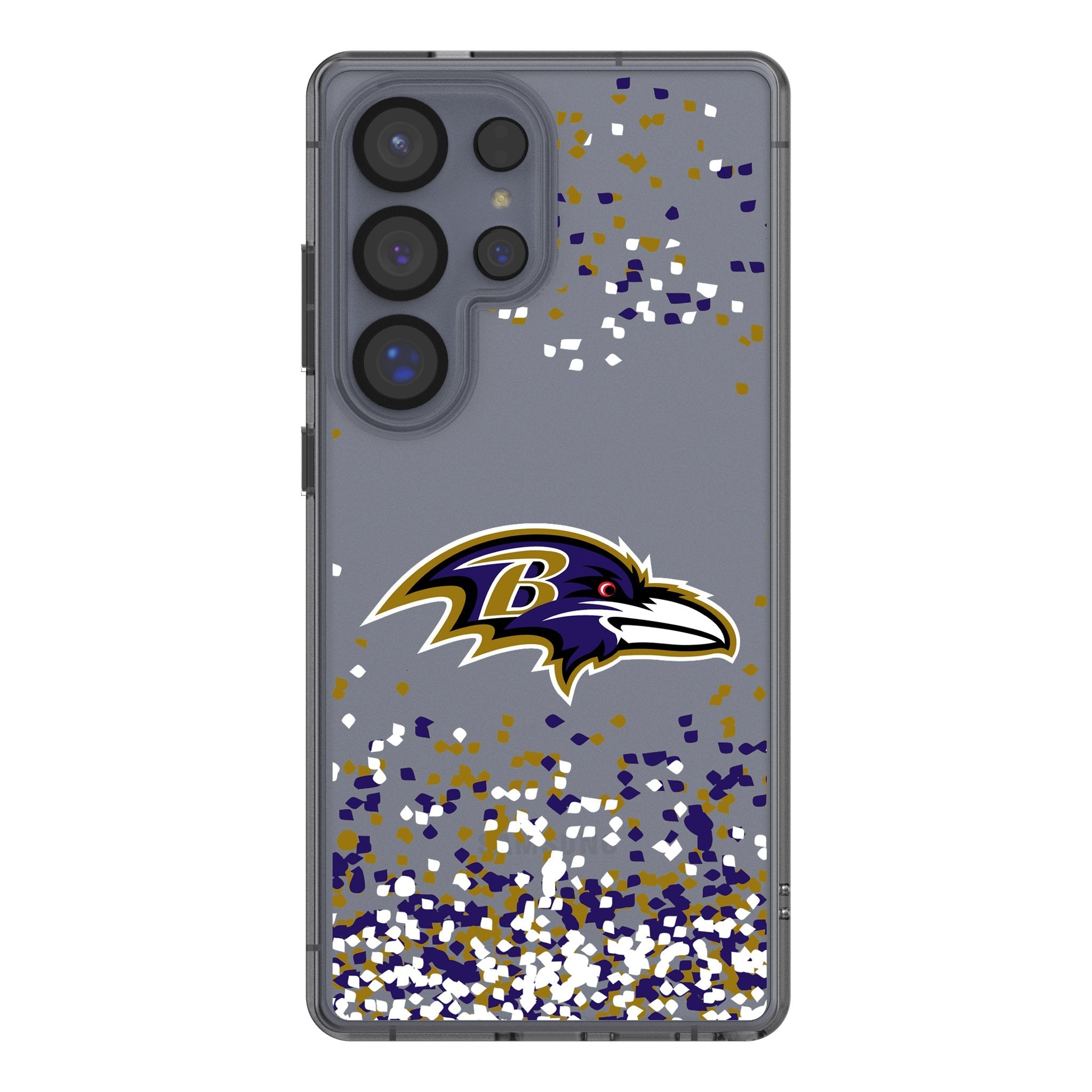 Baltimore Ravens Confetti Clear Phone Case for Samsung Galaxy 1