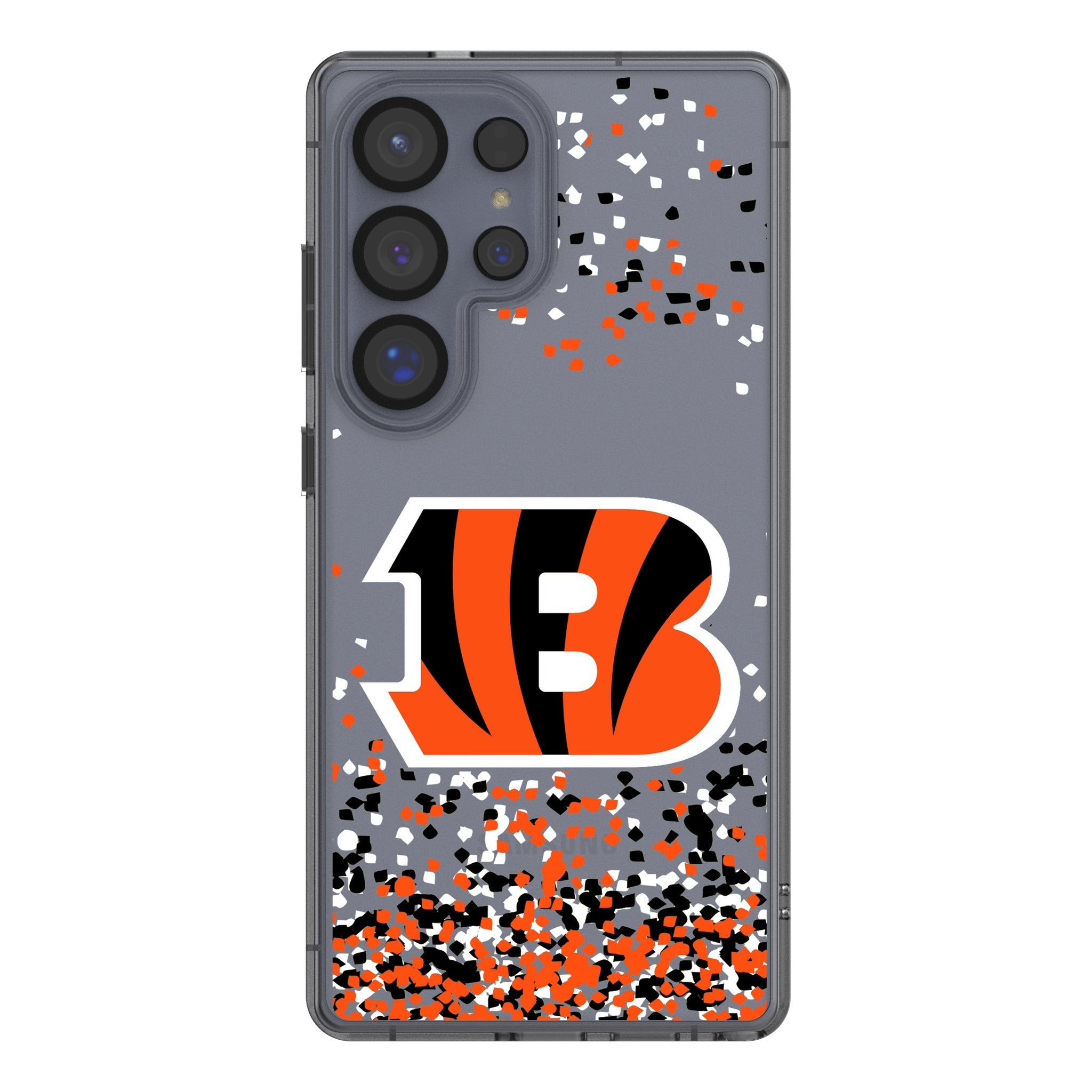 Cincinnati Bengals Confetti Clear Phone Case for Samsung Galaxy 1