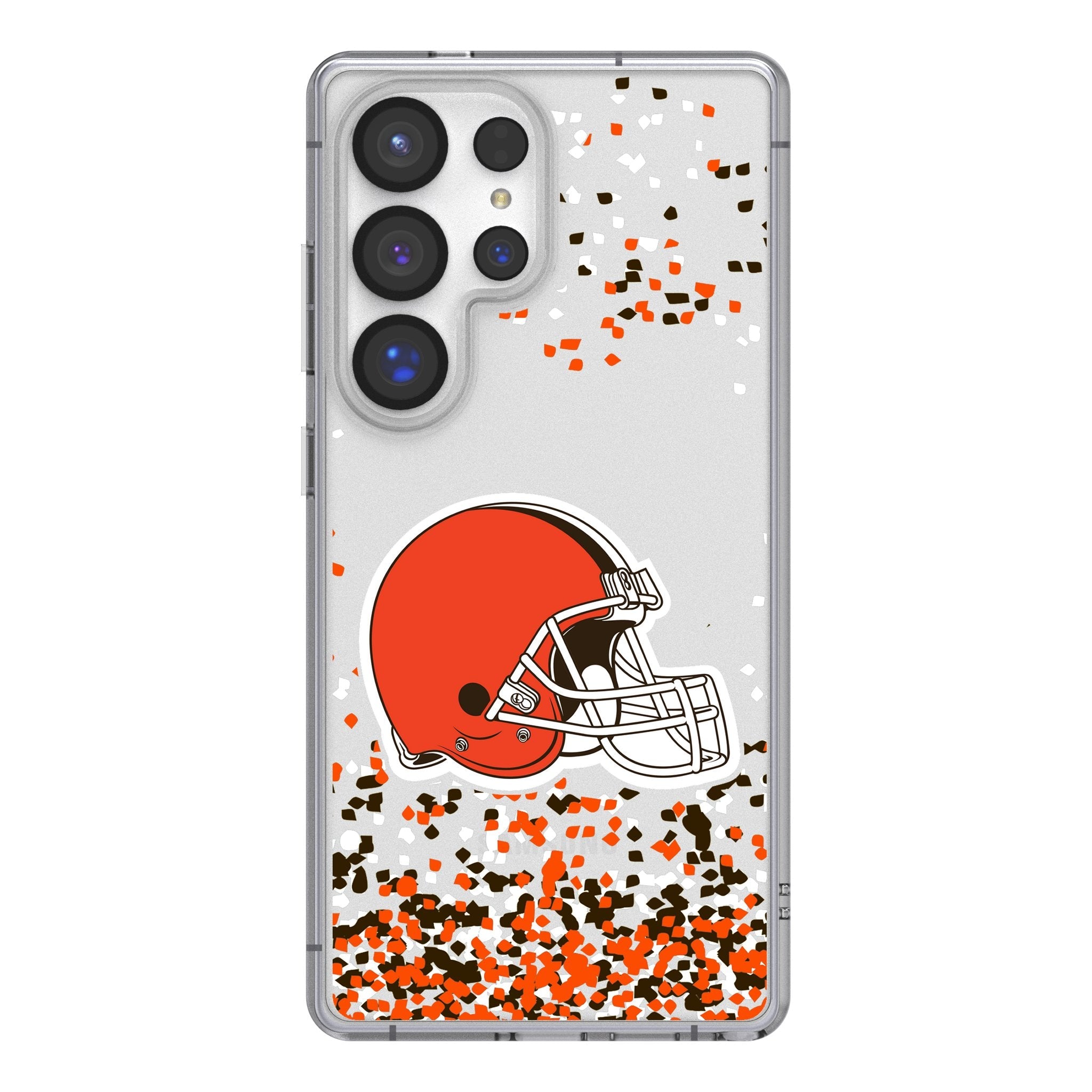 Cleveland Browns Confetti Clear Phone Case for Samsung Galaxy 1