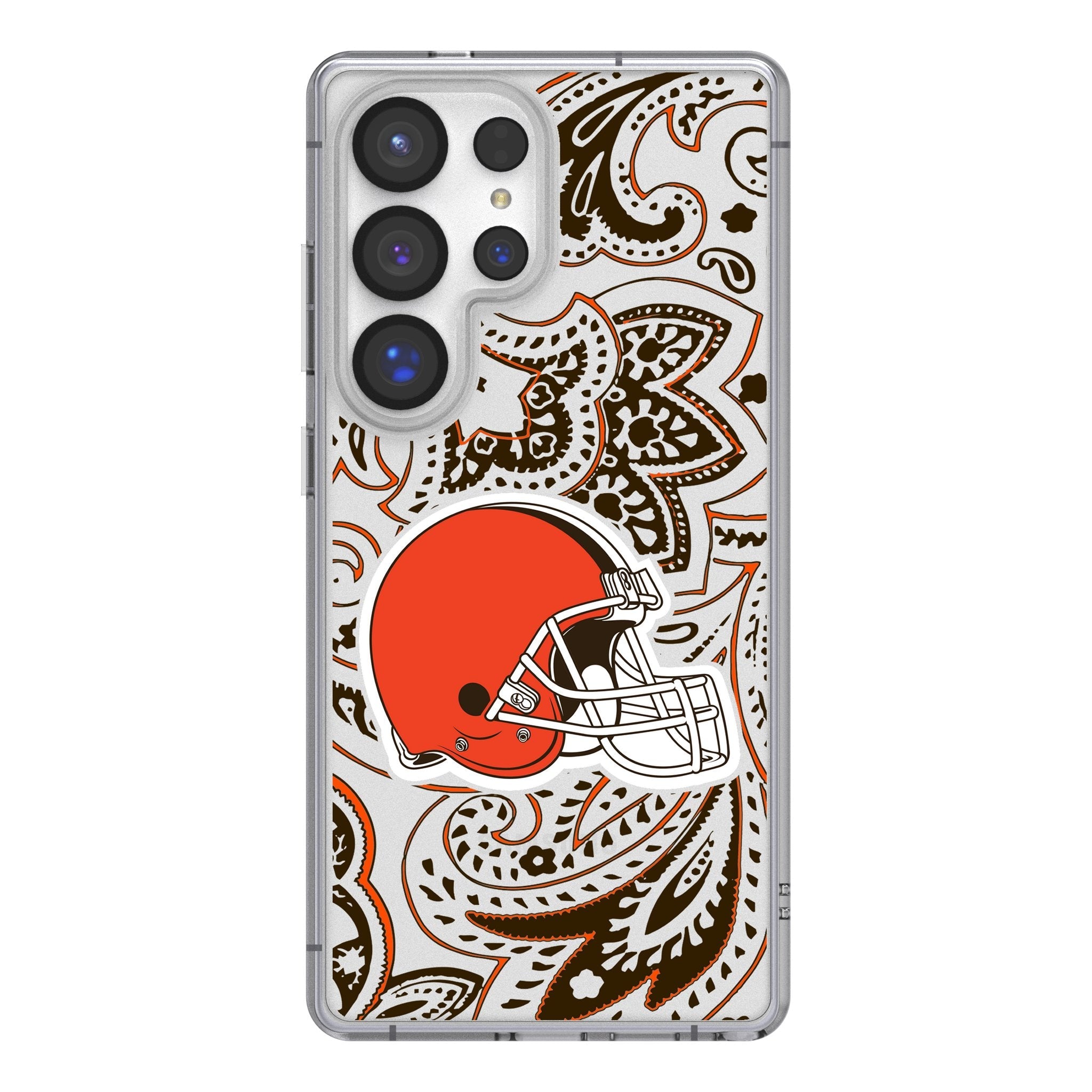 Cleveland Browns Paisley Clear Phone Case for Samsung Galaxy 1