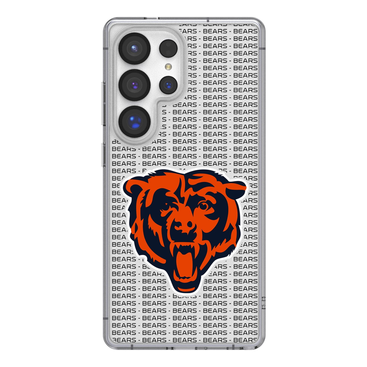 Chicago Bears Text Backdrop Clear Phone Case for Samsung Galaxy 1