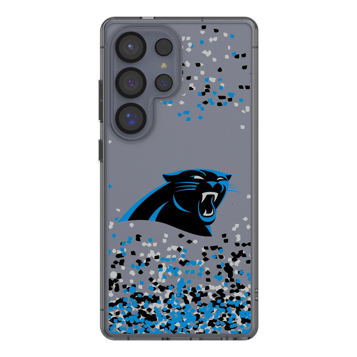 Carolina Panthers Confetti Clear Phone Case for Samsung Galaxy 1