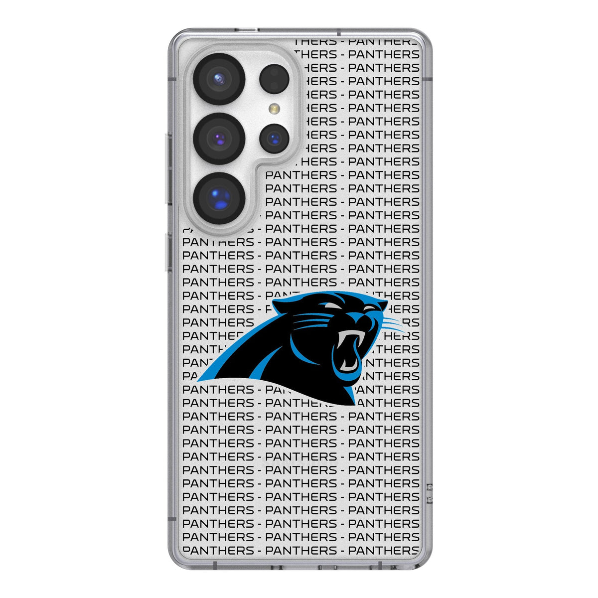 Carolina Panthers Text Backdrop Clear Phone Case for Samsung Galaxy 1