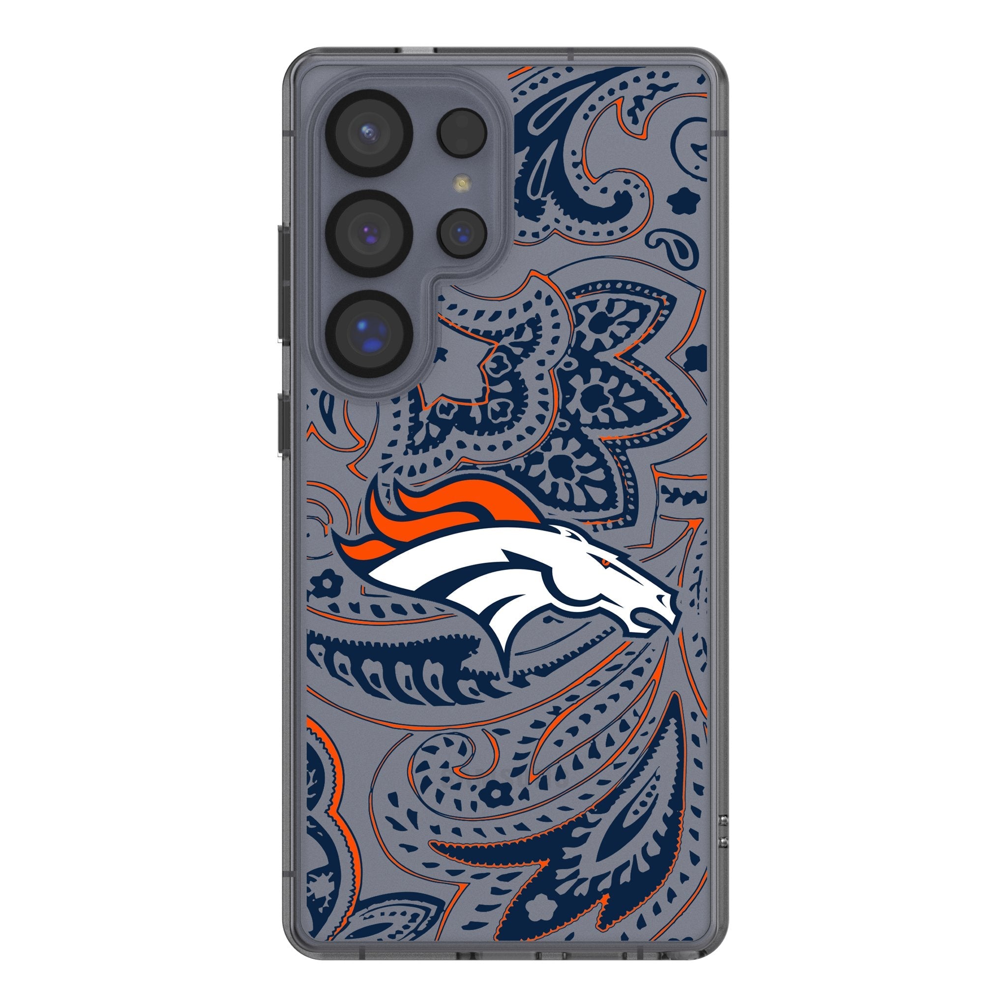 Denver Broncos Paisley Clear Phone Case for Samsung Galaxy 1