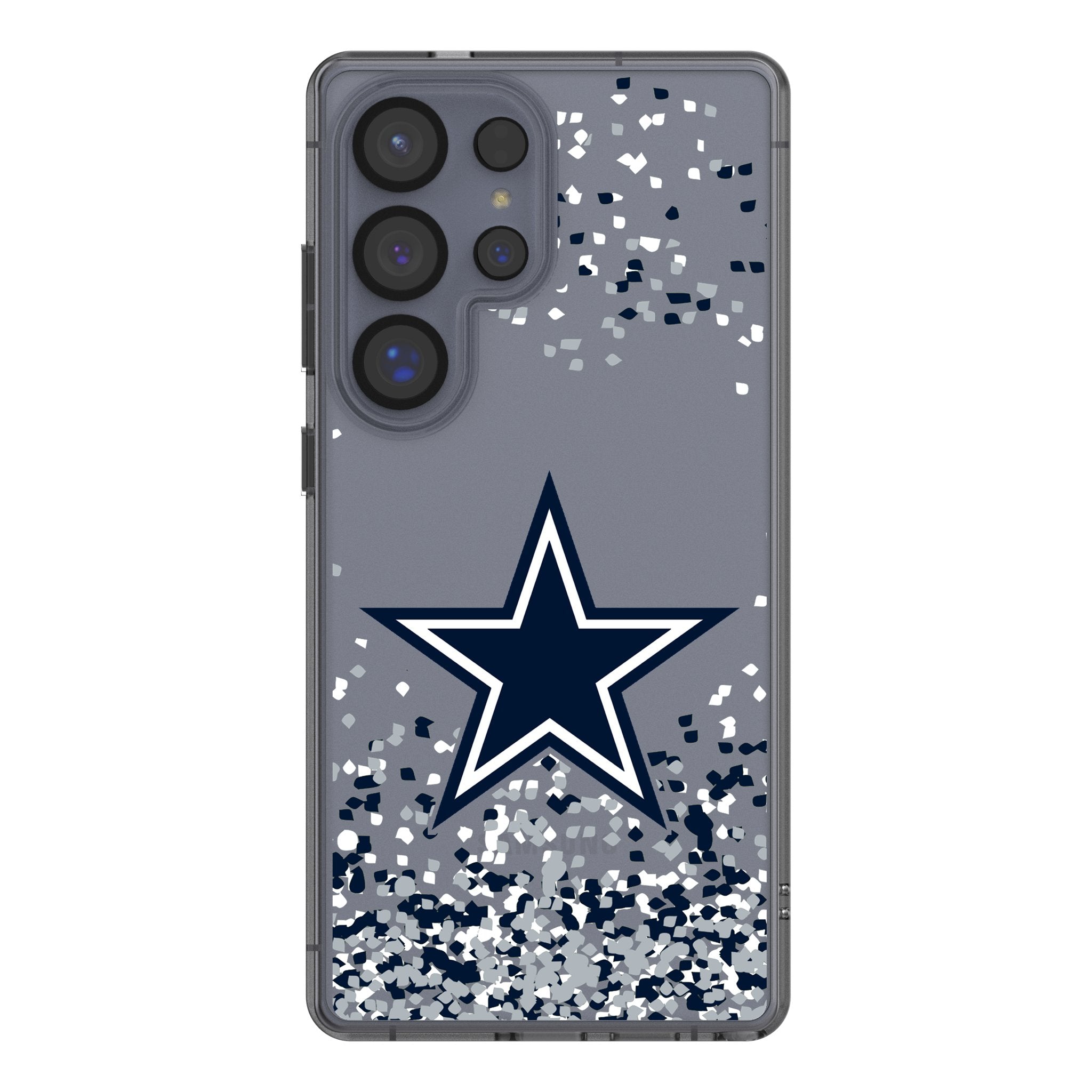 Dallas Cowboys Confetti Clear Phone Case for Samsung Galaxy 1