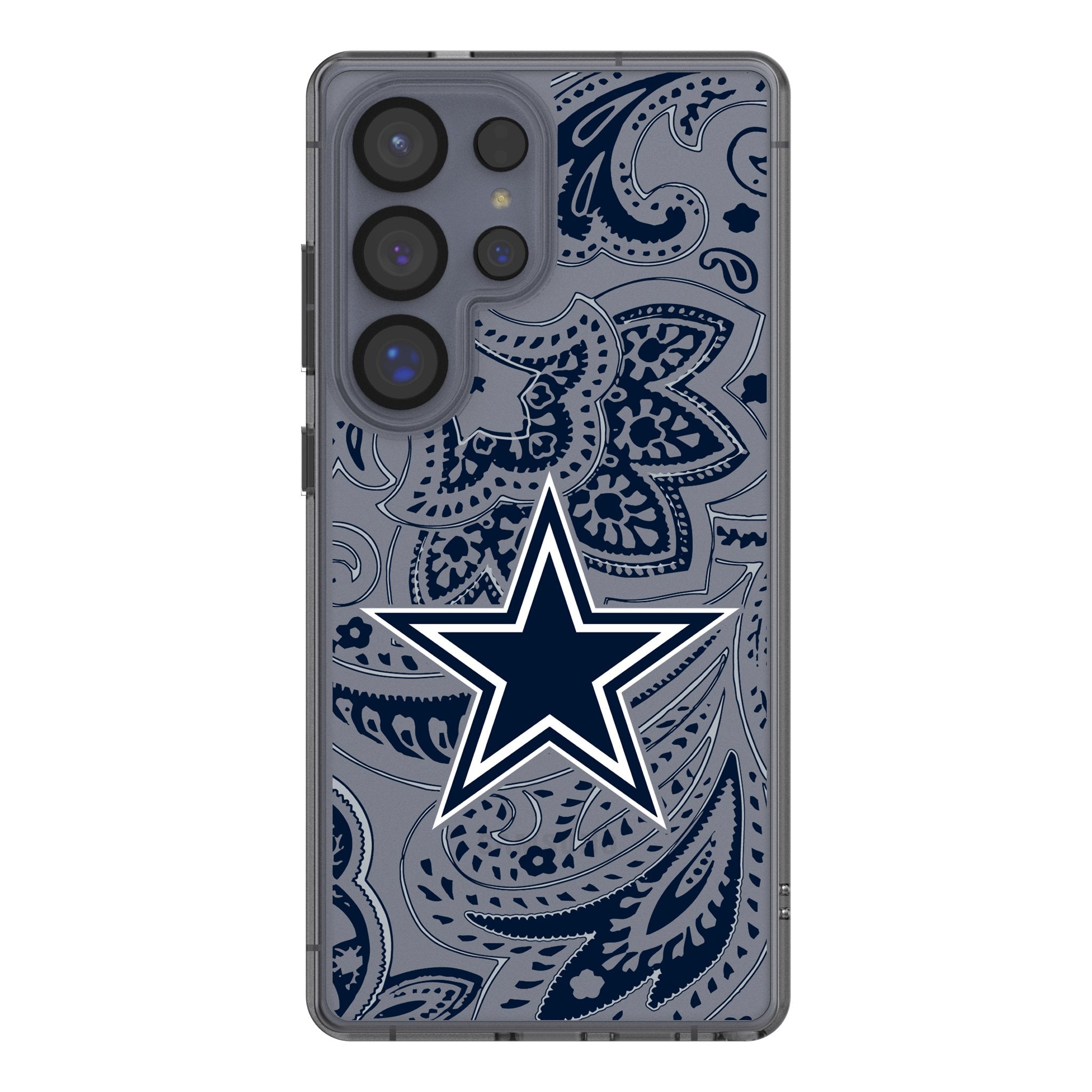 Dallas Cowboys Paisley Clear Phone Case for Samsung Galaxy 1