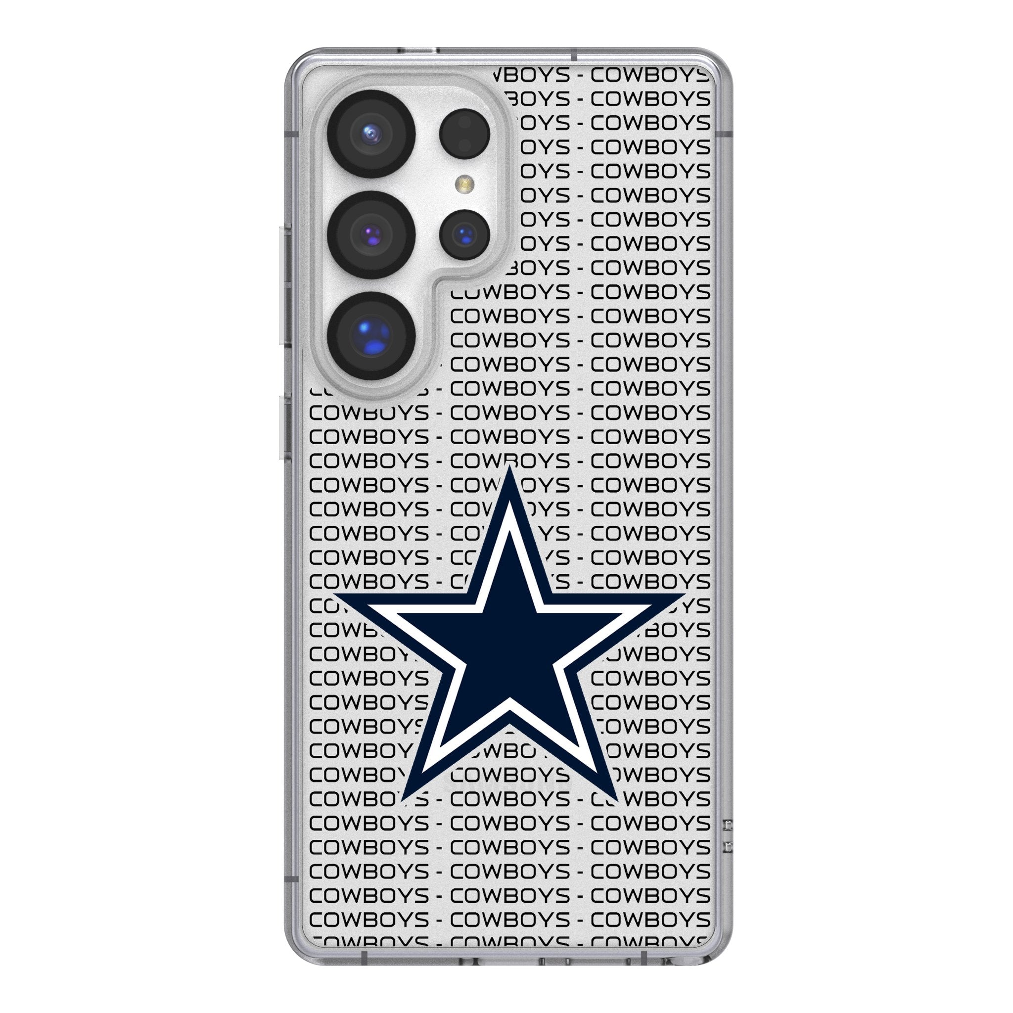Dallas Cowboys Text Backdrop Clear Phone Case for Samsung Galaxy