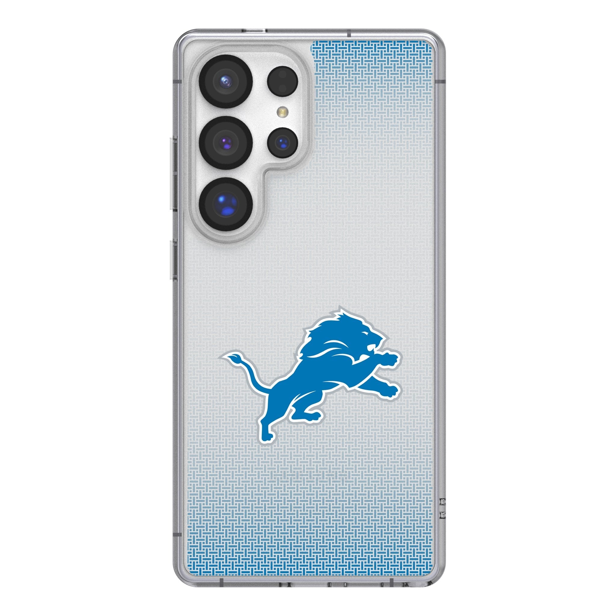 Detroit Lions Linen Clear Phone Case for Samsung Galaxy 1