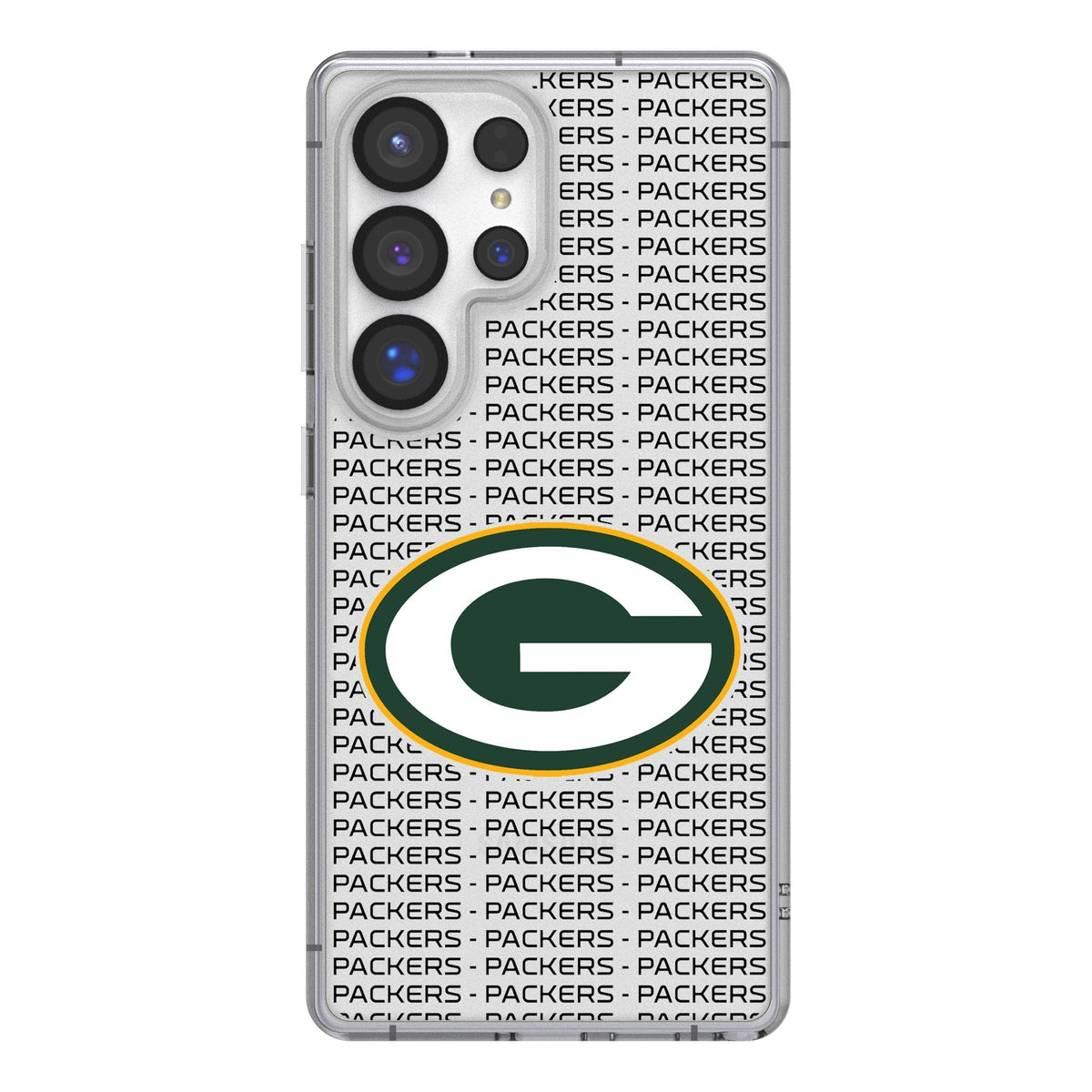 Green Bay Packers Text Backdrop Clear Phone Case for Samsung Galaxy 1