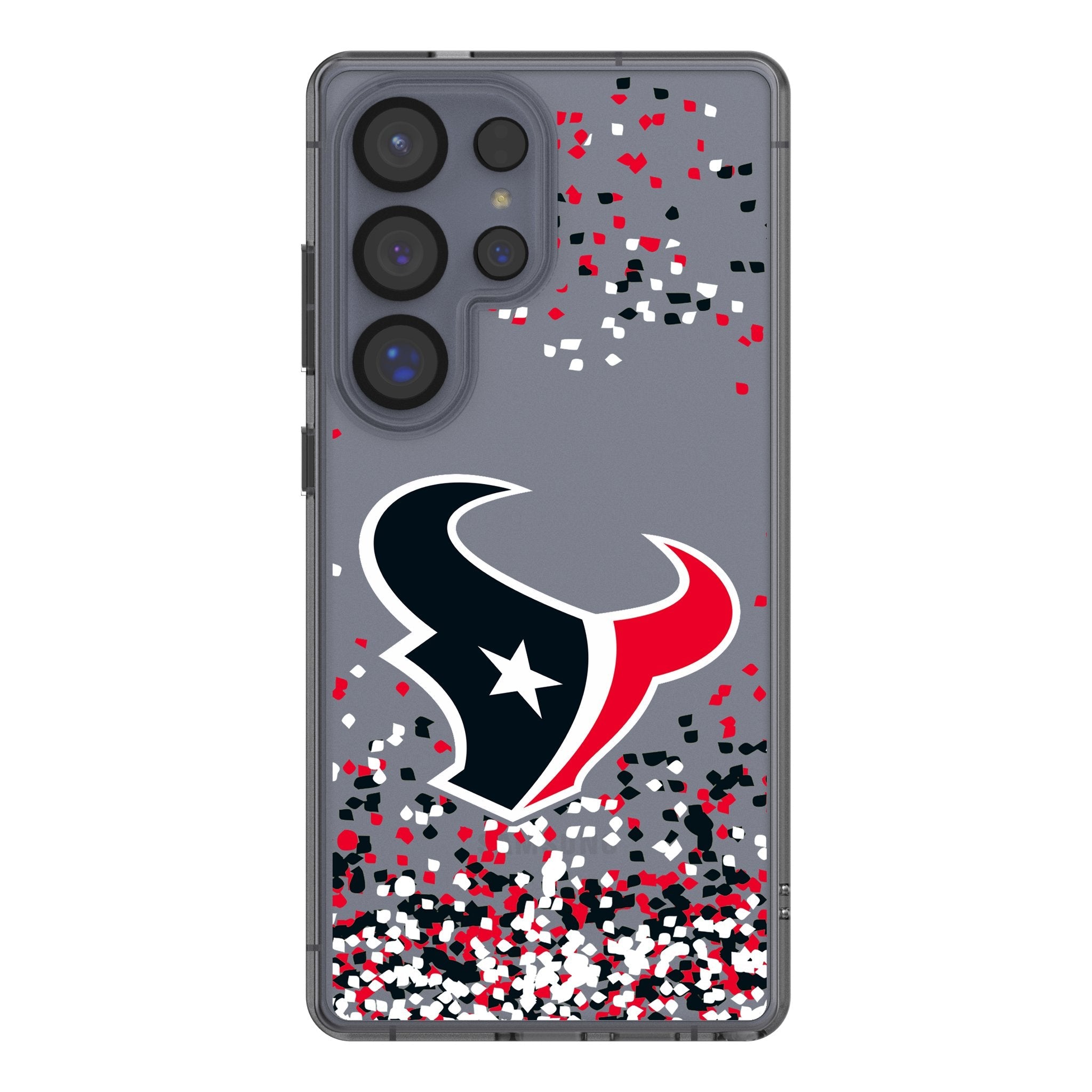 Houston Texans Confetti Clear Phone Case for Samsung Galaxy 1
