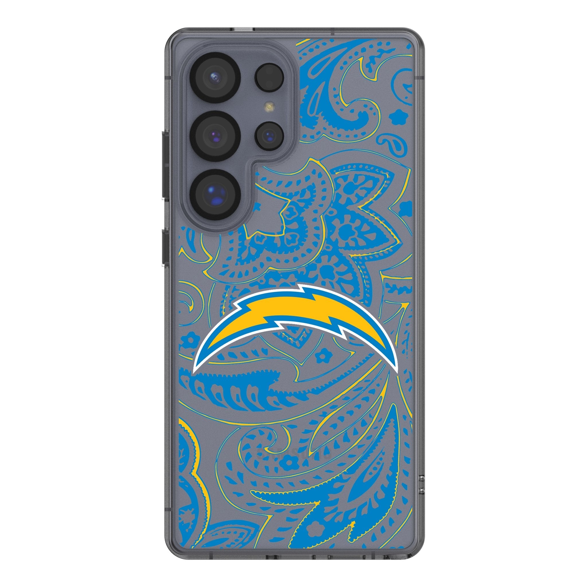 Los Angeles Chargers Paisley Clear Phone Case for Samsung Galaxy 1