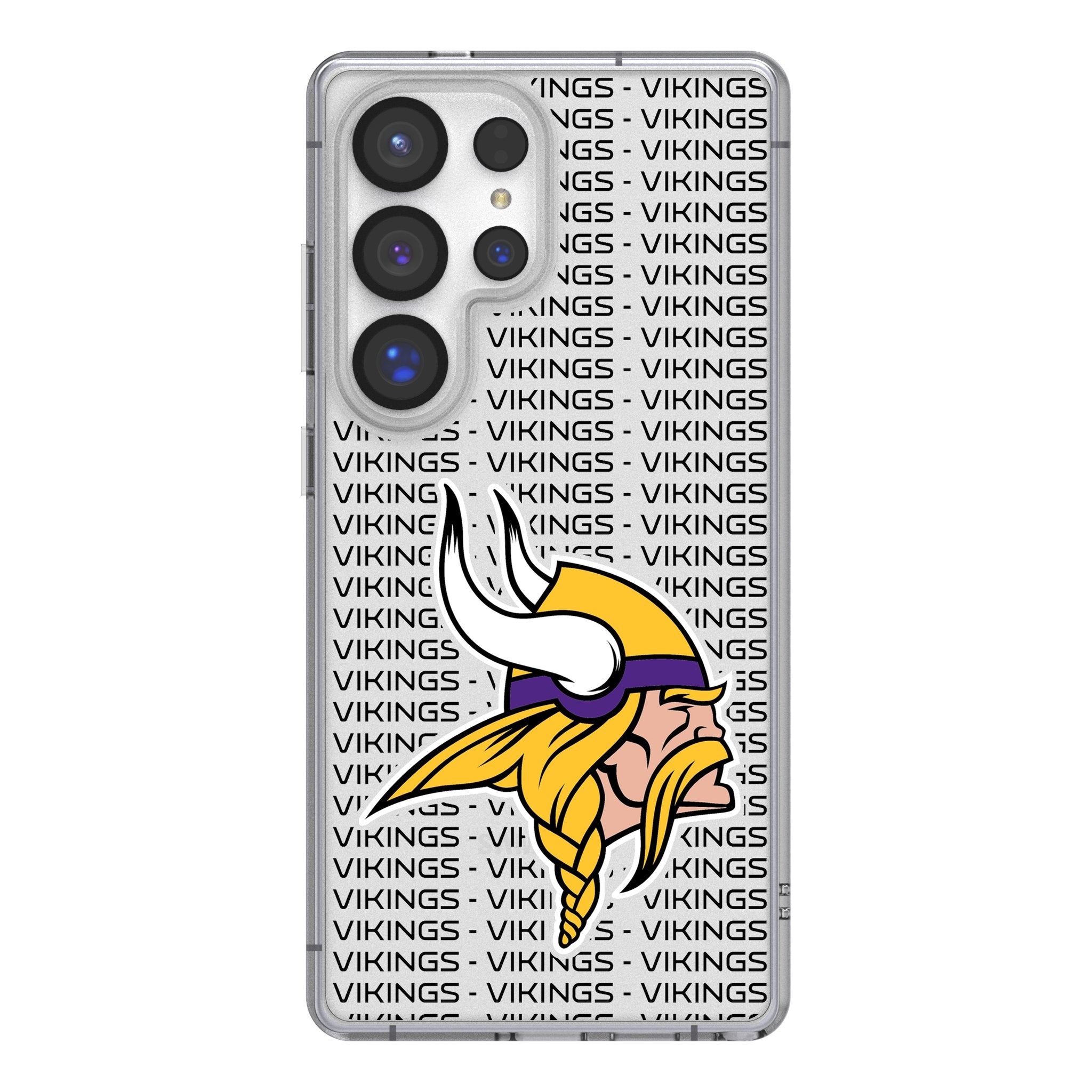 Minnesota Vikings Text Backdrop Clear Phone Case for Samsung Galaxy 1